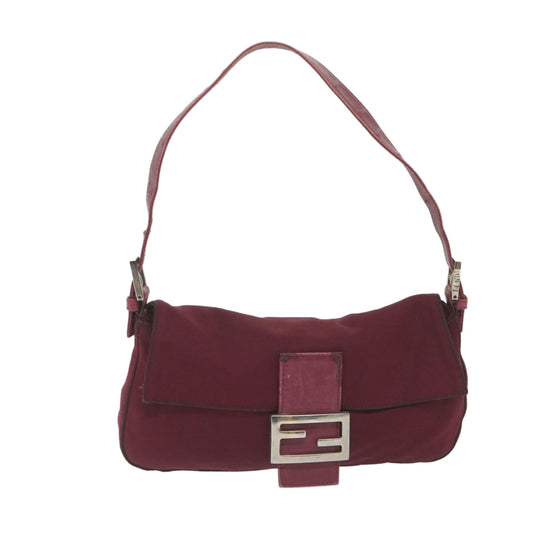 Luxury FendiMamma Baguette Shoulder Bag Nylon Bordeaux 2308 26424 01859458
