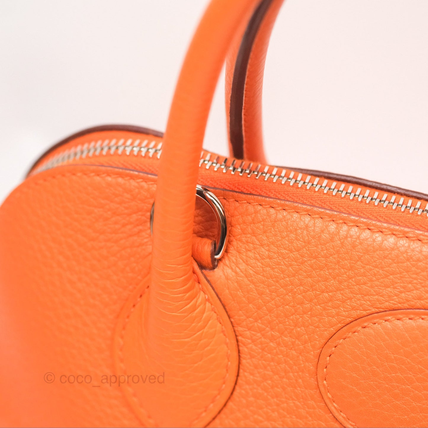 Hermès Bolide 31 Orange H Clemence Palladium Hardware