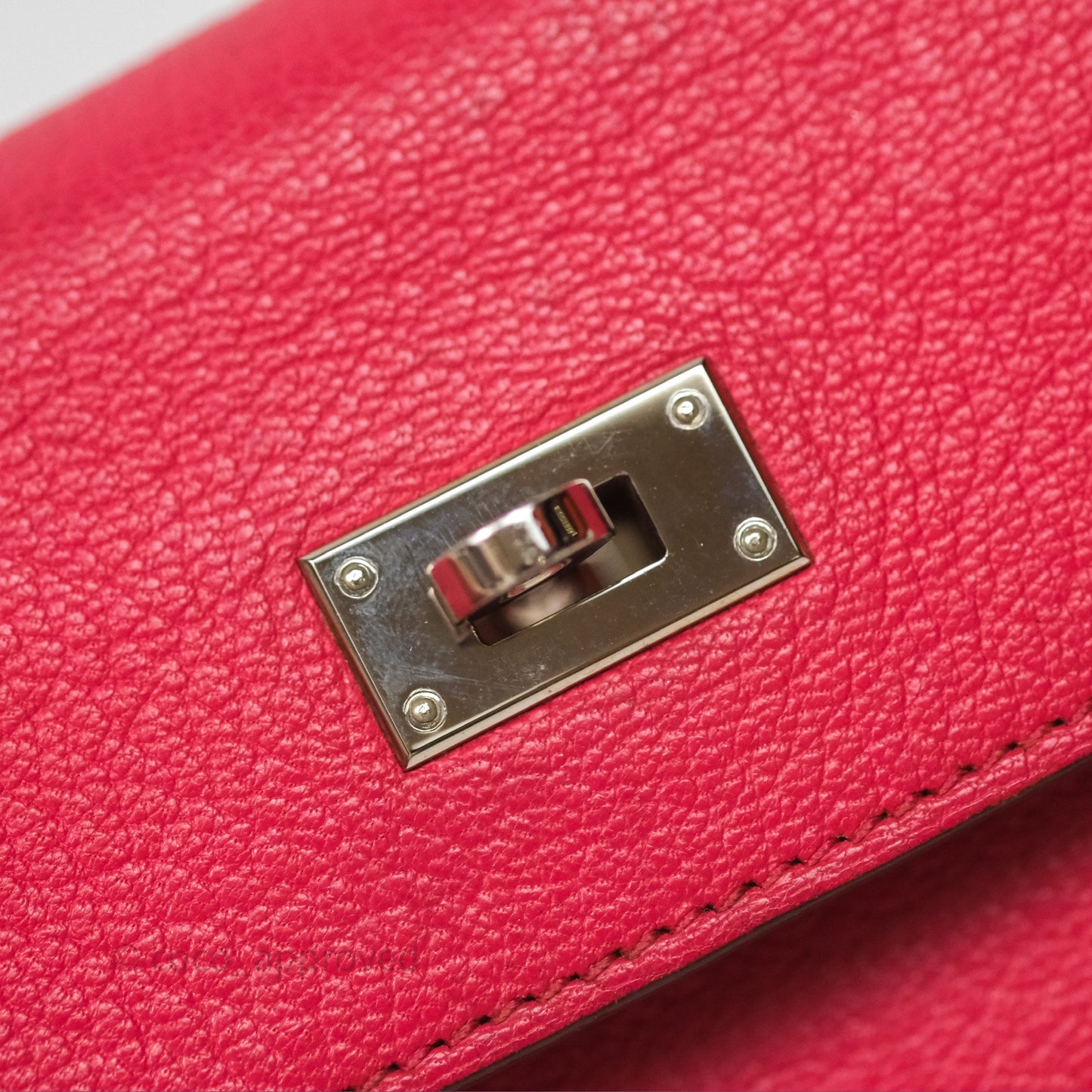 Hermès Kelly Wallet Pink Chevre Mysore Palladium Hardware