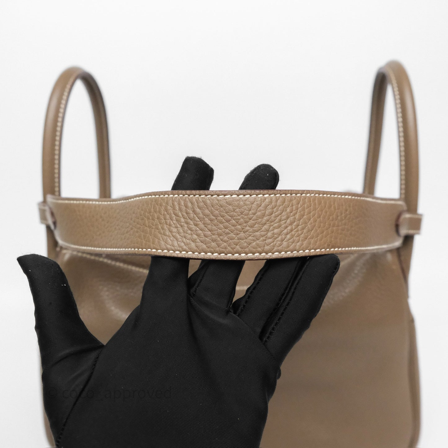 Hermès Lindy 30 Etoupe 18 Clemence Palladium Hardware