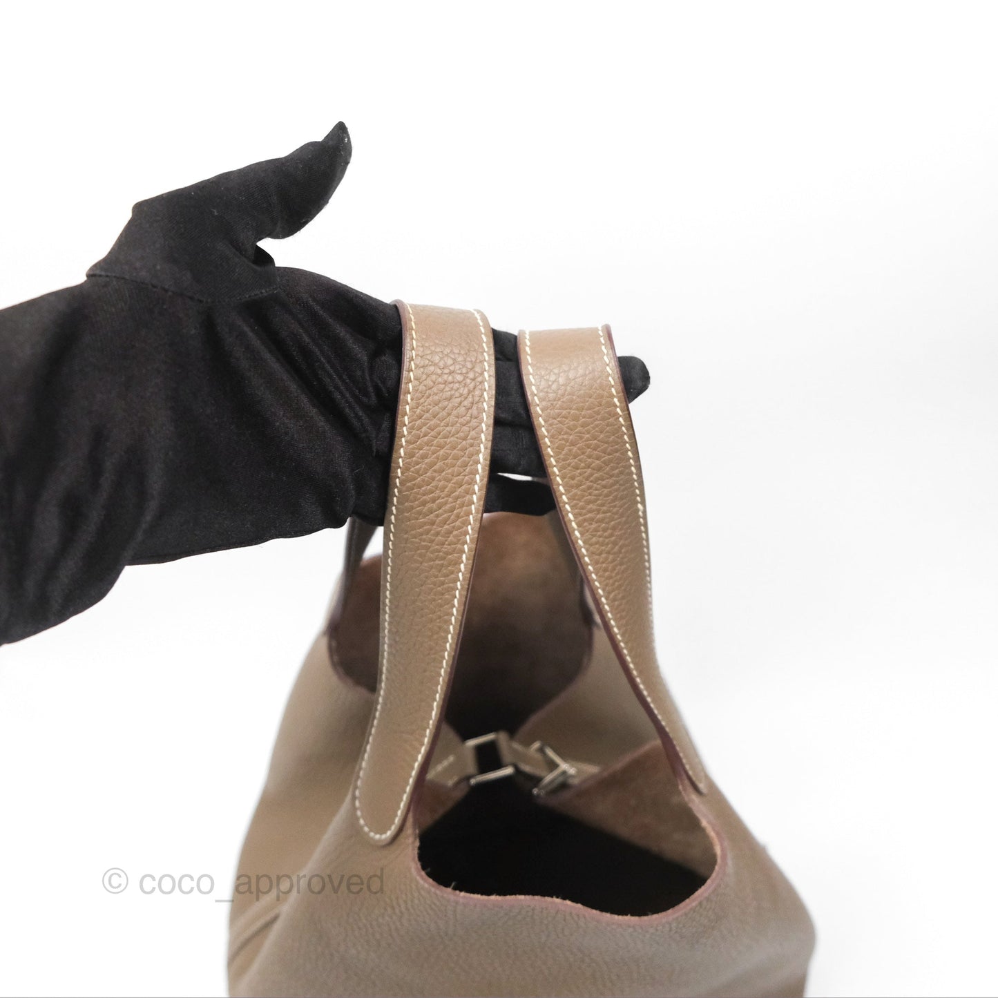 Hermès Picotin 22 Lock Etoupe Clemence Palladium Hardware
