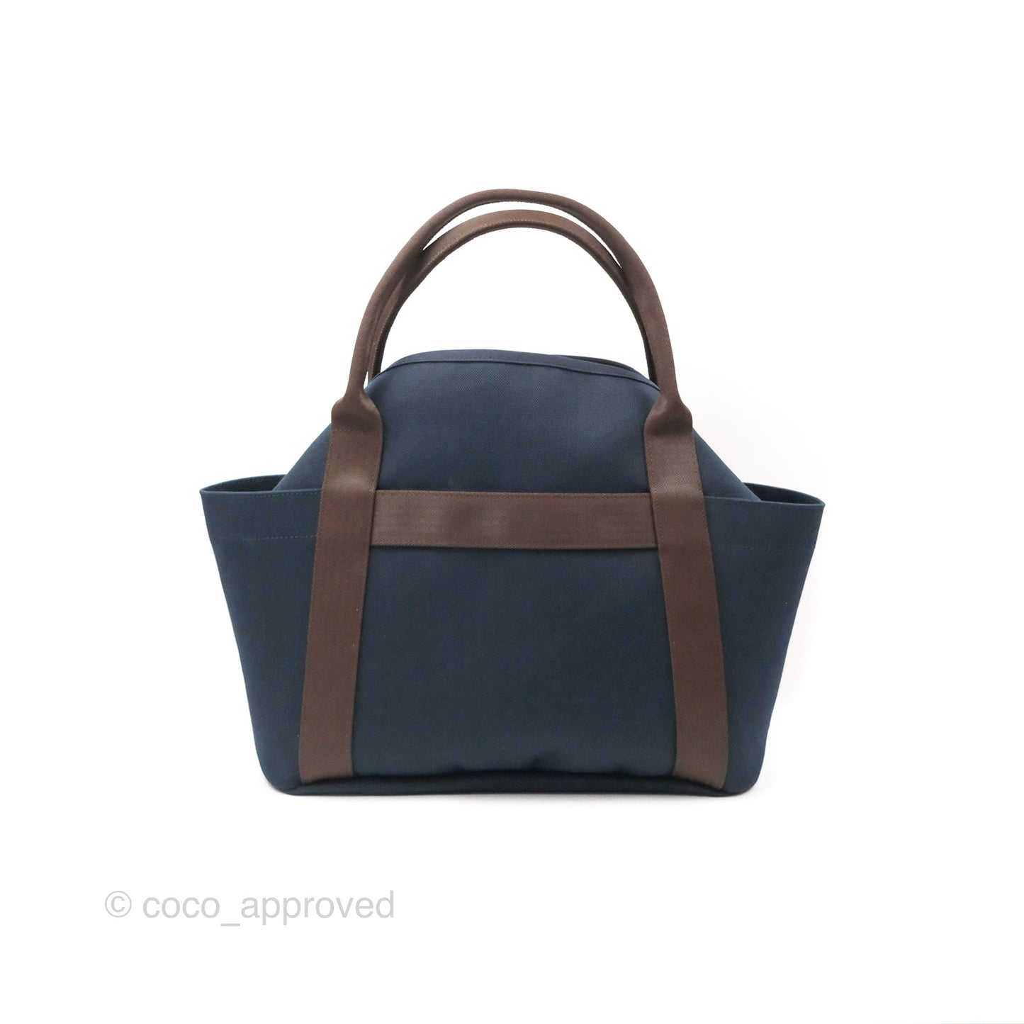 Hermes The Grooming Bag Bleu Navy / Feu