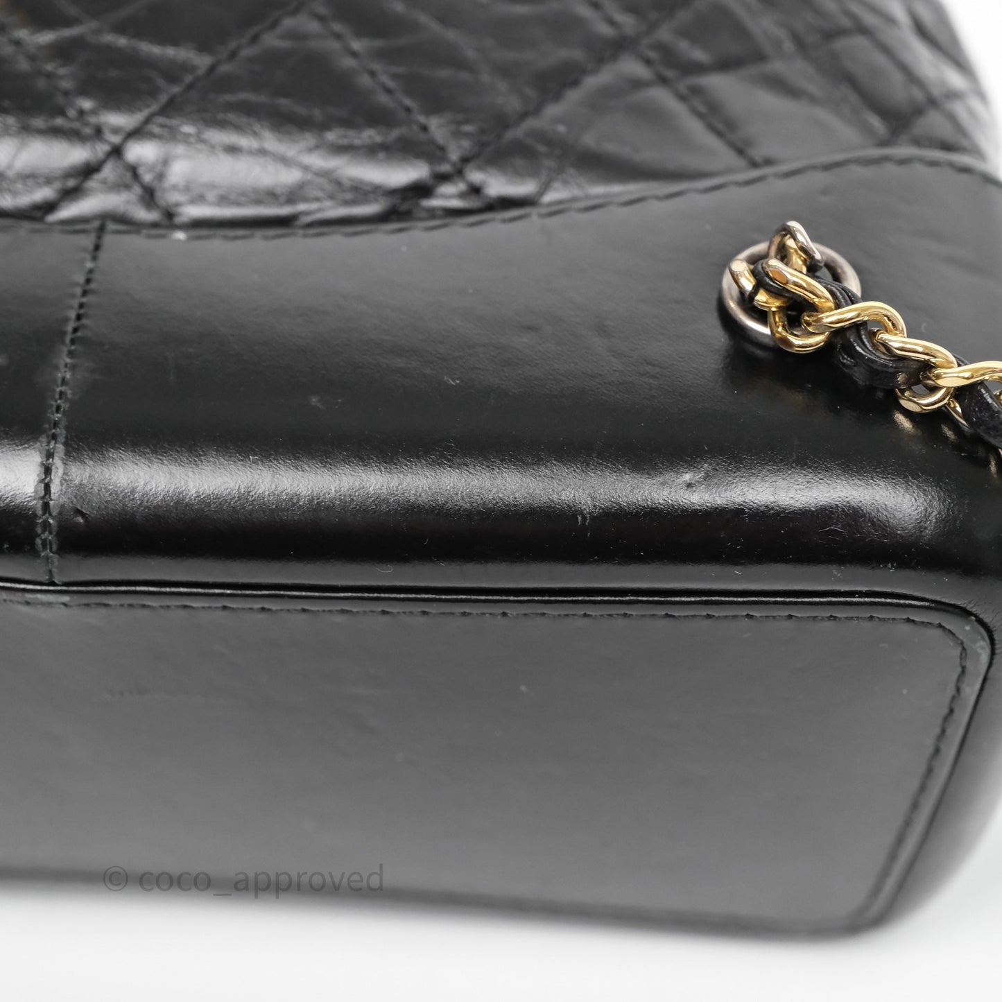 Chanel Small Gabrielle Backpack Black Aged Calfskin