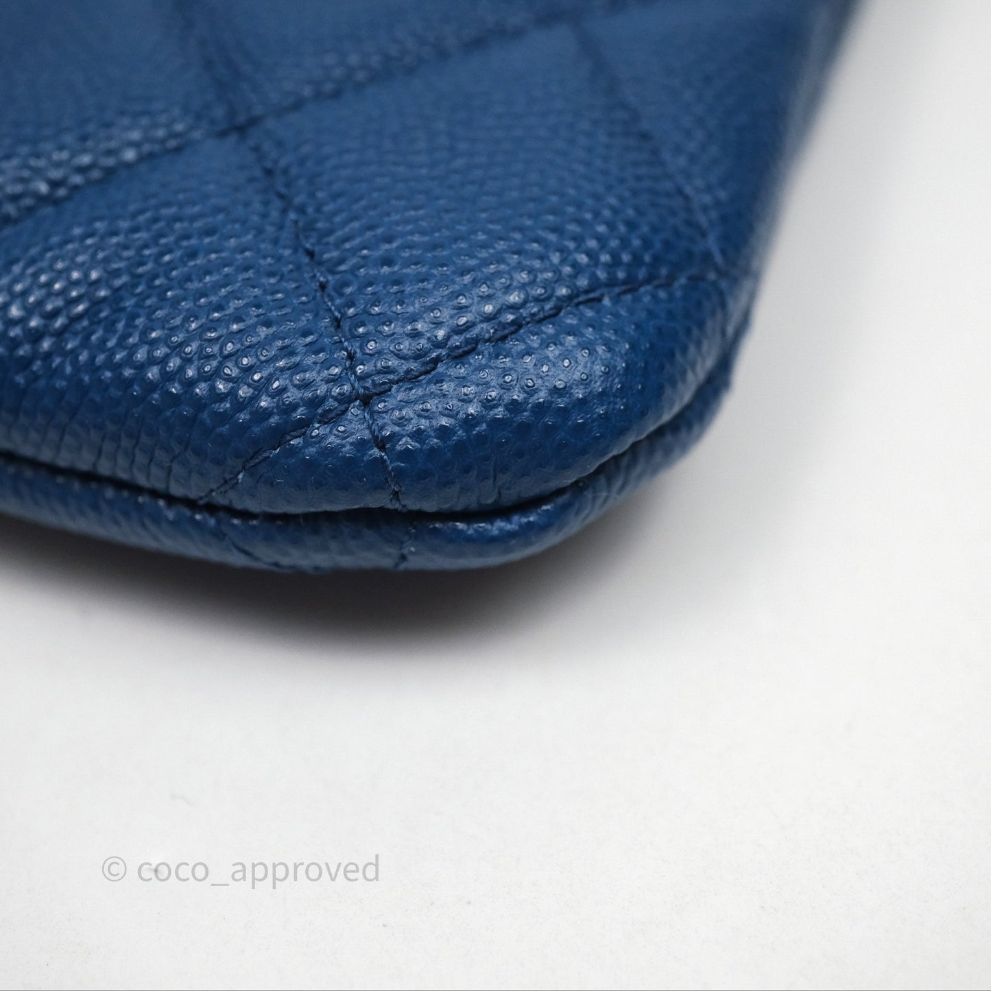 Chanel Large O Case Boy Blue Caviar Ruthenium Hardware