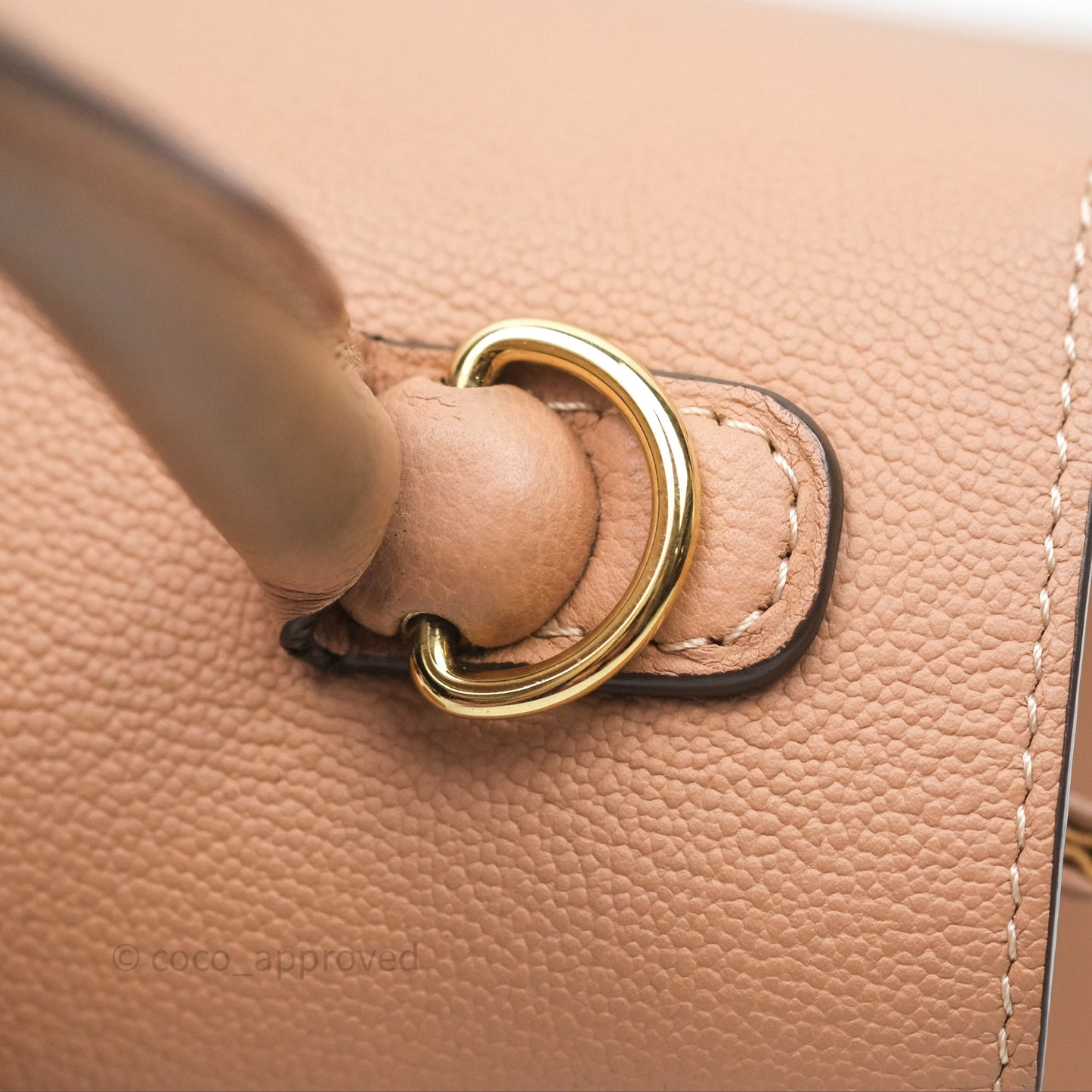 Delvaux Mini Brillant Bag Vison Grained Calfskin Gold Hardware with Twilly