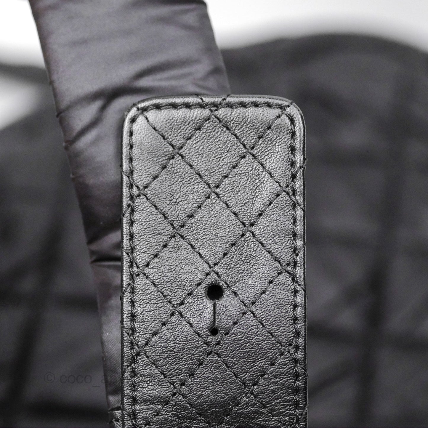 Chanel Coco Cocoon Backpack Black Nylon Silver Hardware