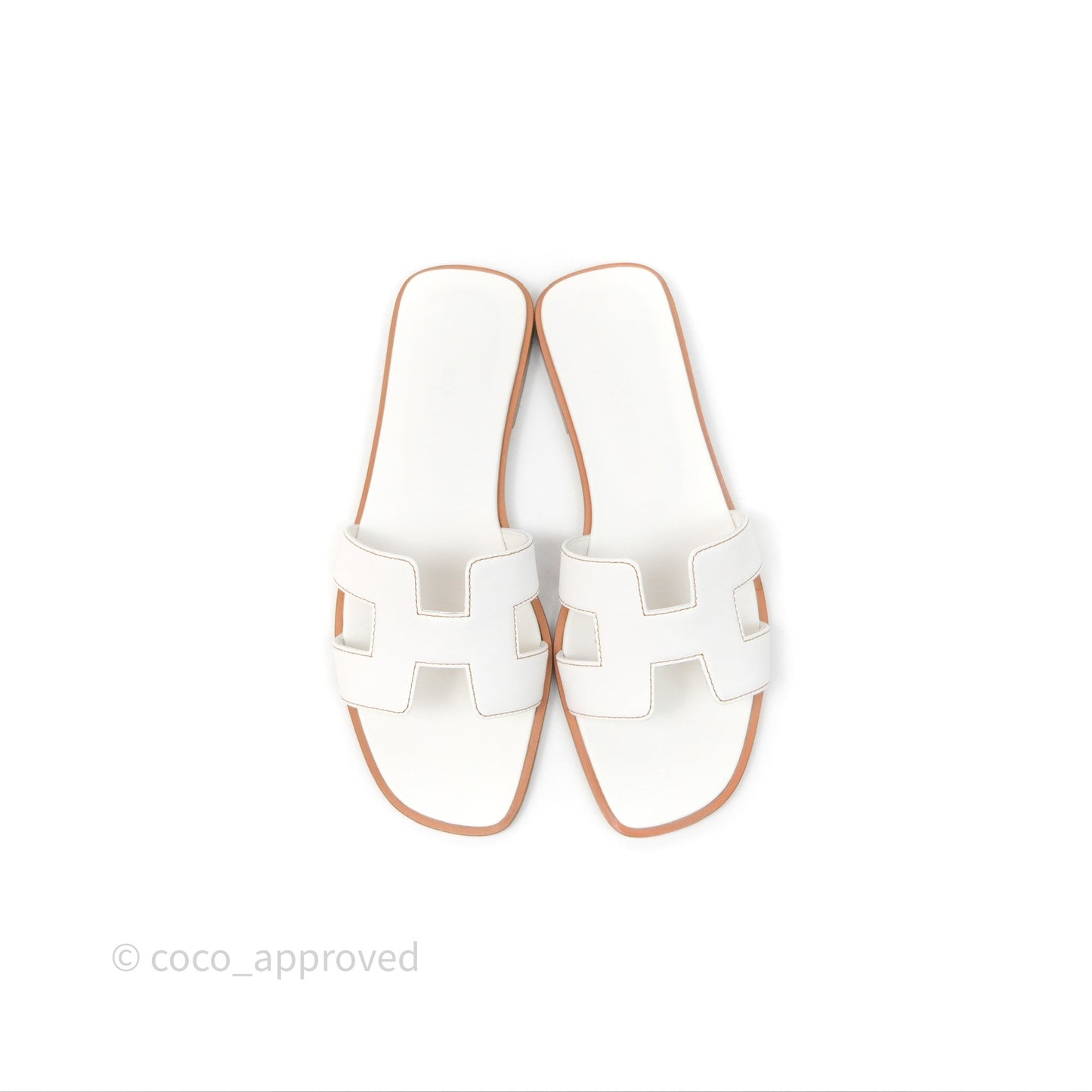 Hermès Oran Sandals in White Size 36.5