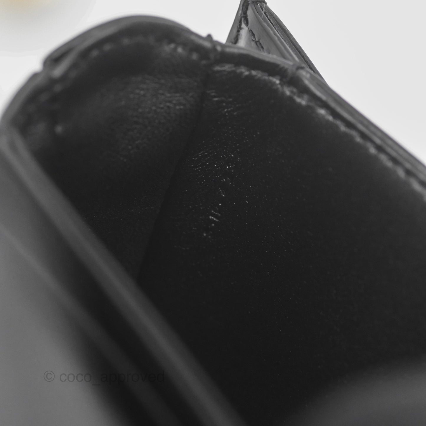 Celine Mini Besace Clea in Shiny Calfskin Black