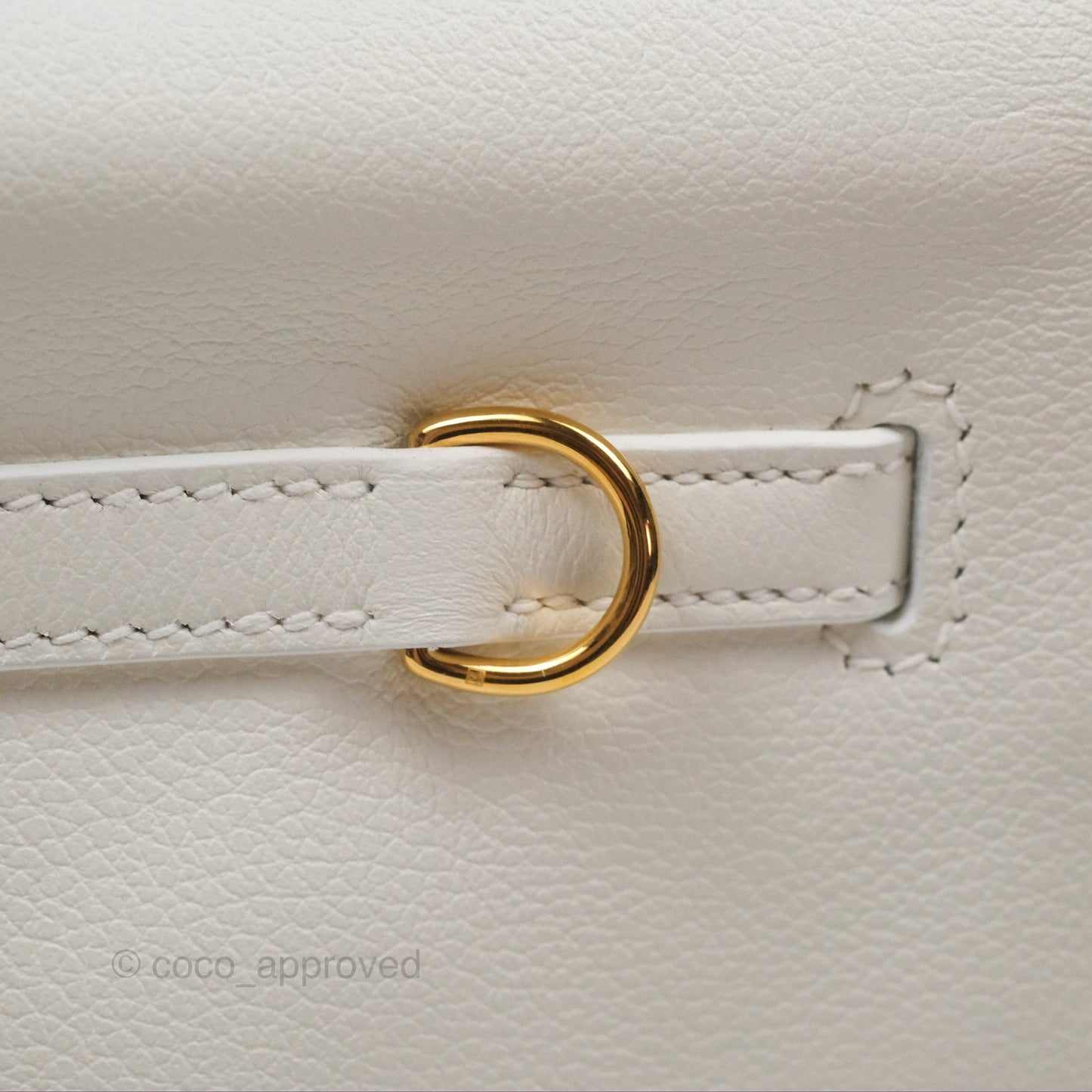 Hermès Kelly Danse II Bag White Evercolor Gold Hardware