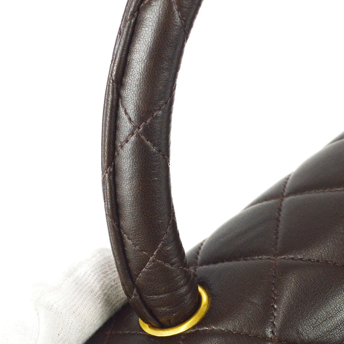 Luxury Chanel 1994-1996Classic Single Flap Medium Handbag Brown Lambskin