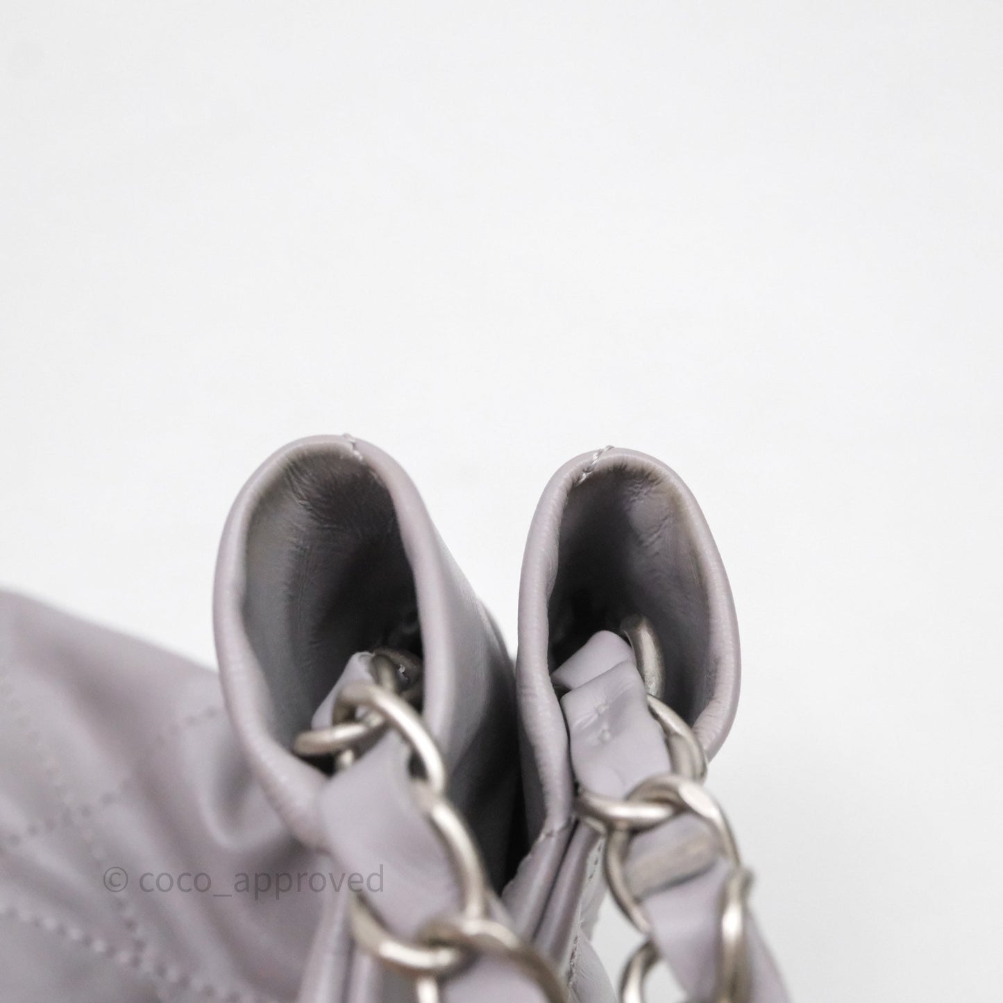 Chanel 22 Small Grey Aged Calfskin Matte Silver Hardware