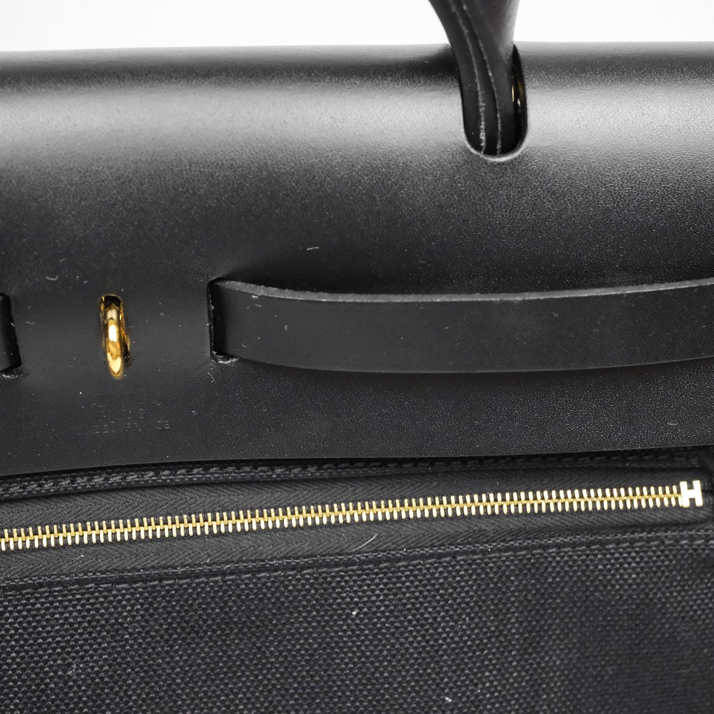 Hermès Herbag Zip 31 Noir 89 Canvas Gold Hardware