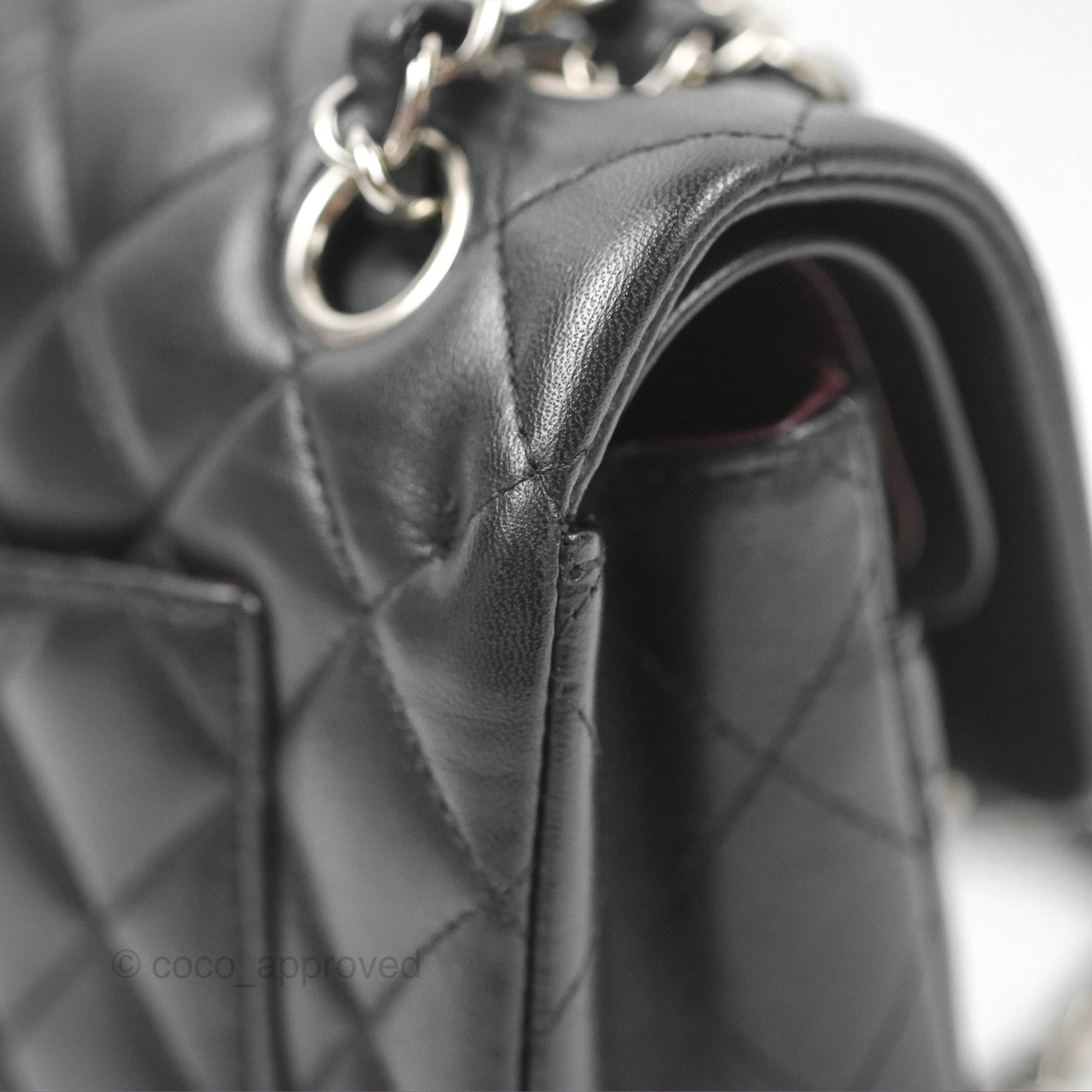 Chanel Small Classic Quilted Flap Black Lambskin Silver Hardware