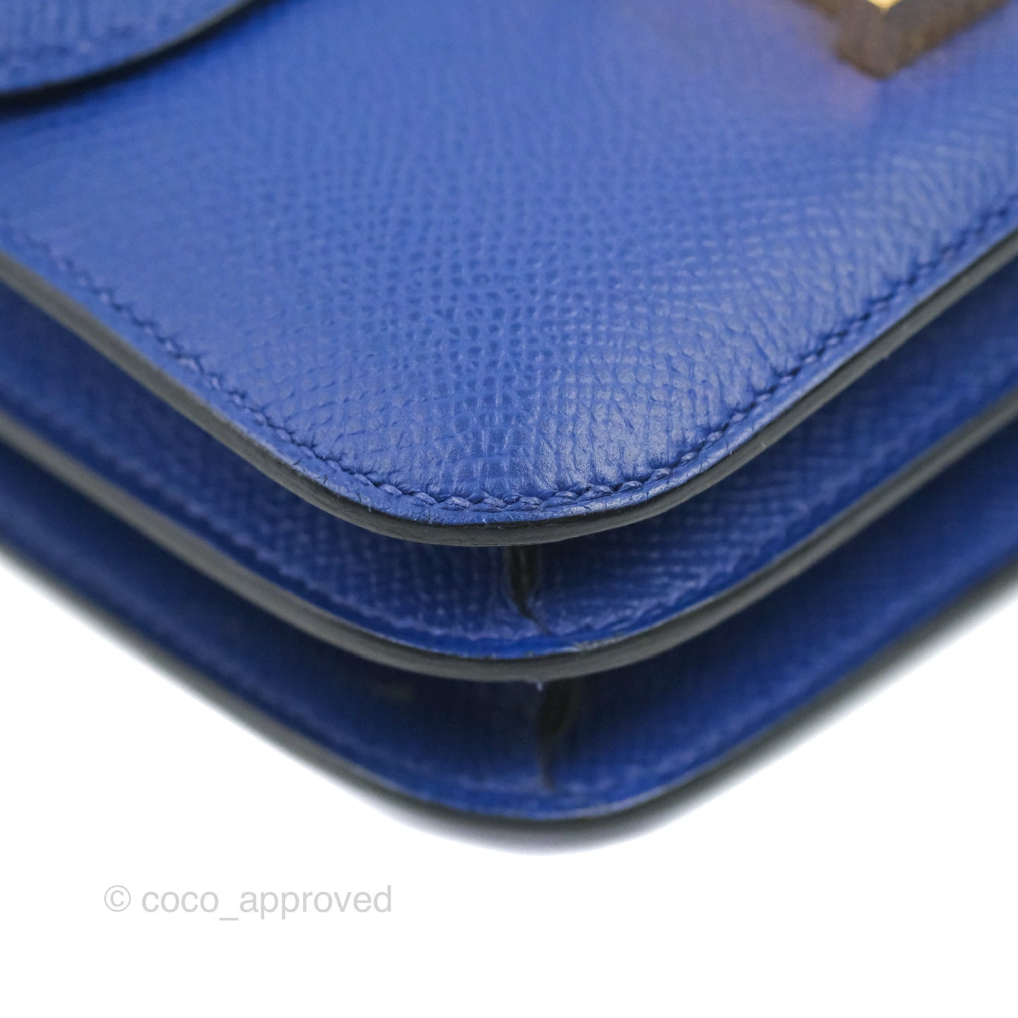 Hermès Constance Mini 18cm Bleu Electric Epsom Gold Hardware