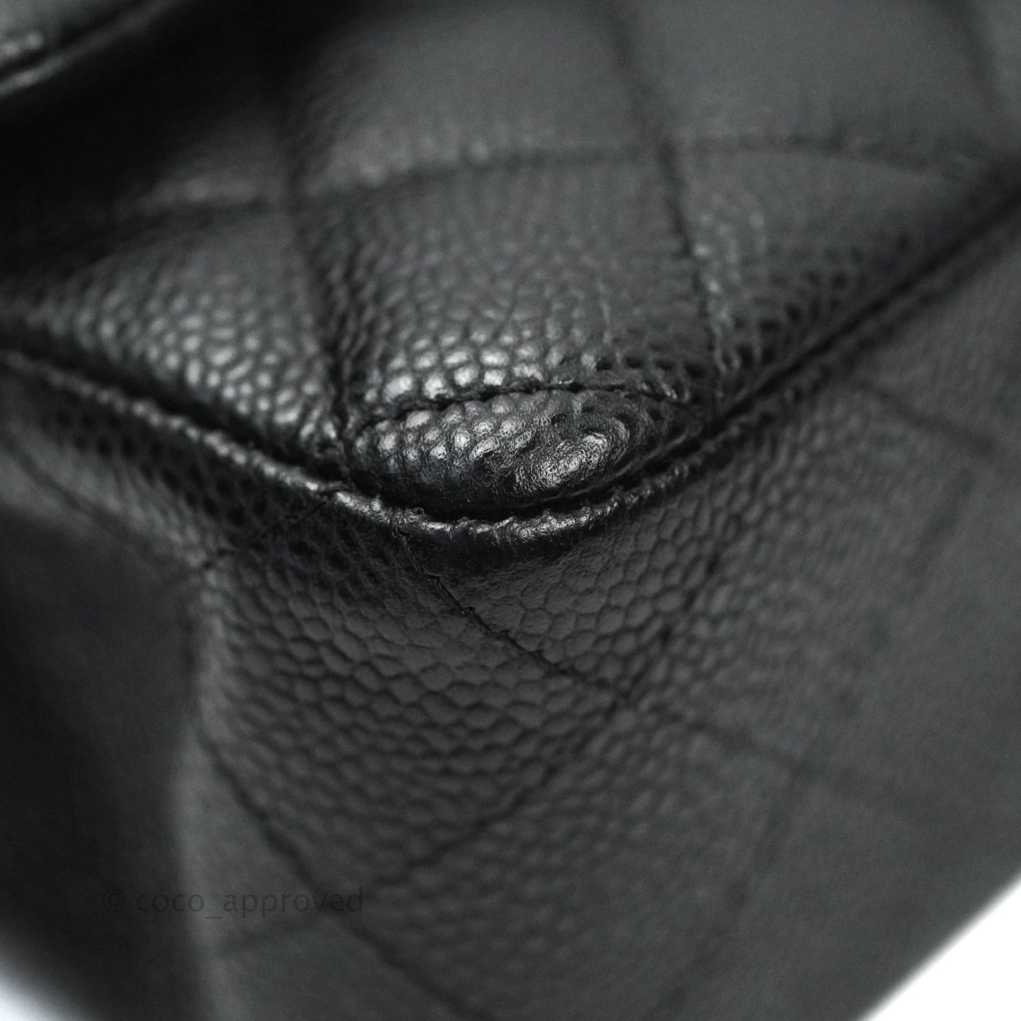 Chanel Classic Quilted Mini Rectangular Flap Black Caviar Silver Hardware