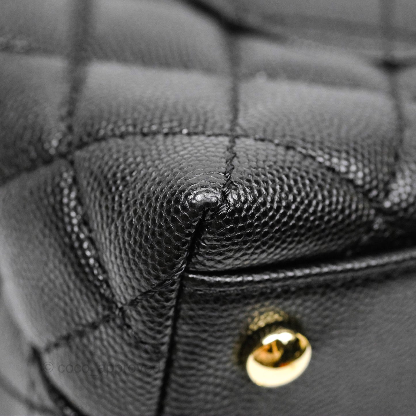 Chanel Small Coco Handle Black Caviar Gold Hardware