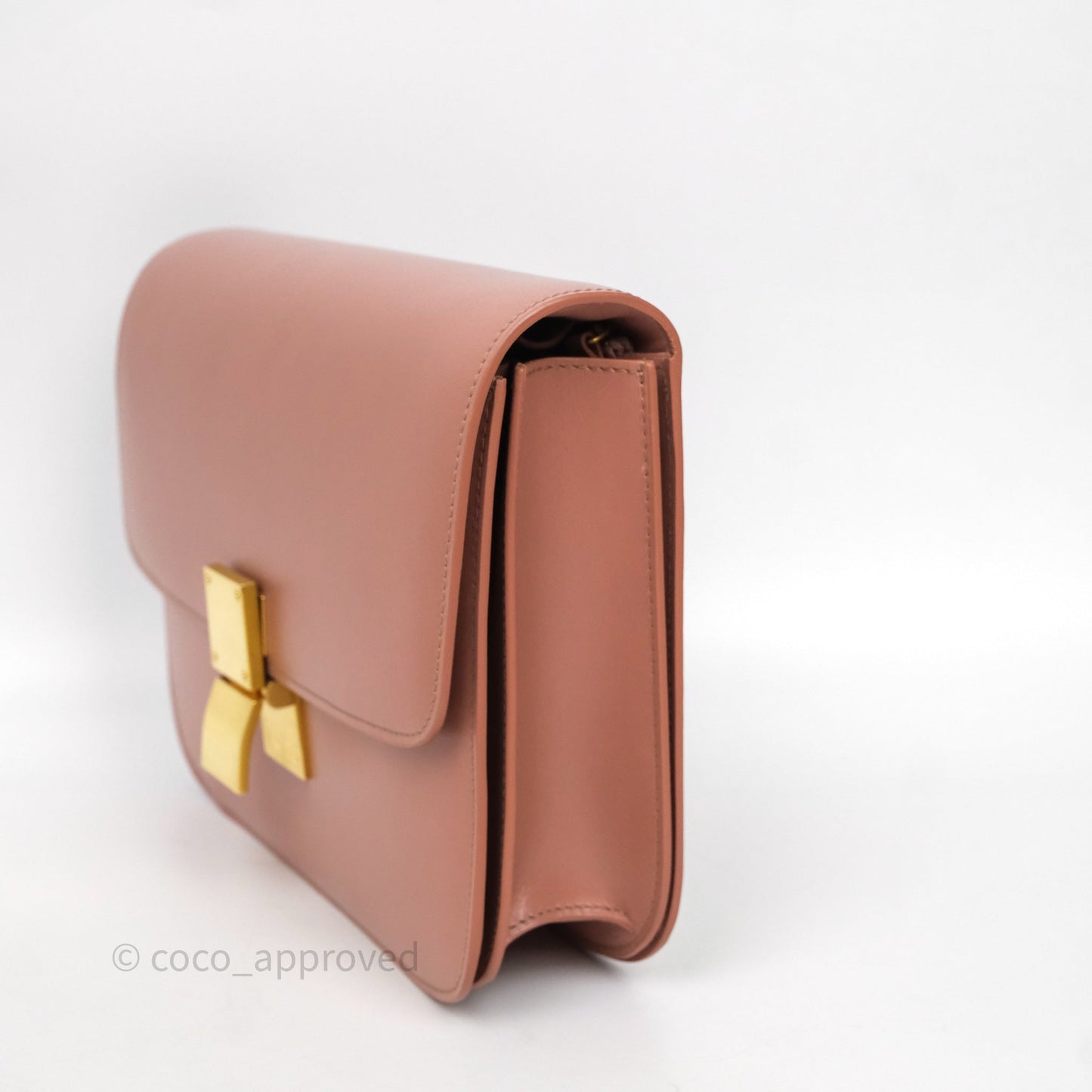 Celine Rose Box Medium Calfskin Bag Gold Hardware