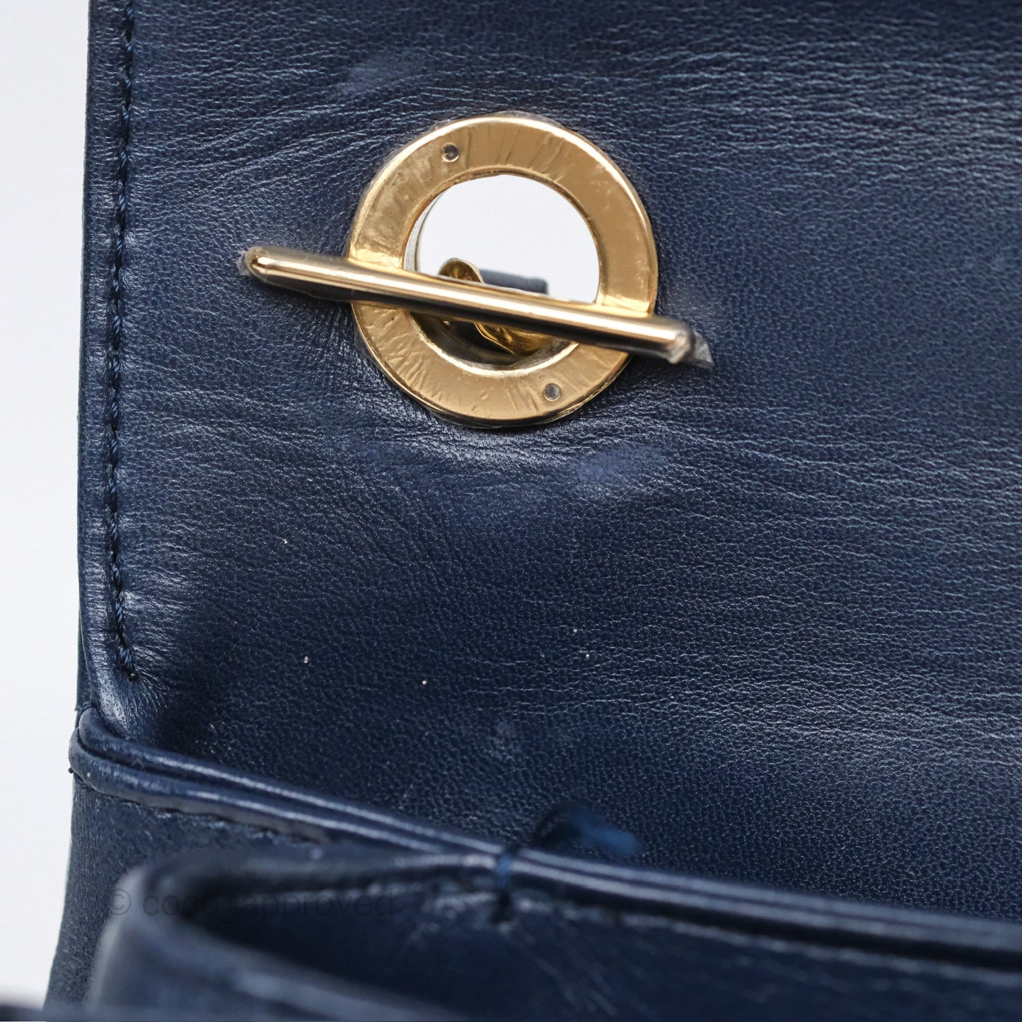 Chanel Small Trendy CC Navy Lambskin Gold Hardware