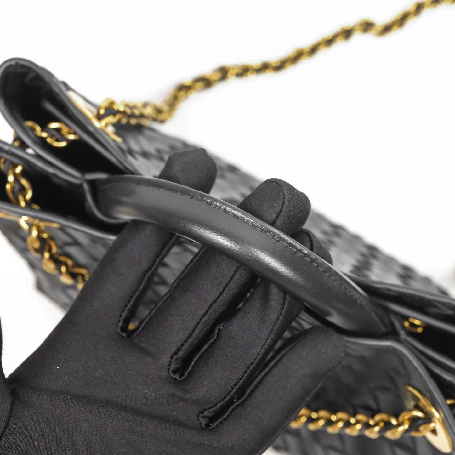 Bottega Veneta Small Andiamo Bag Black Intrecciato Lambskin