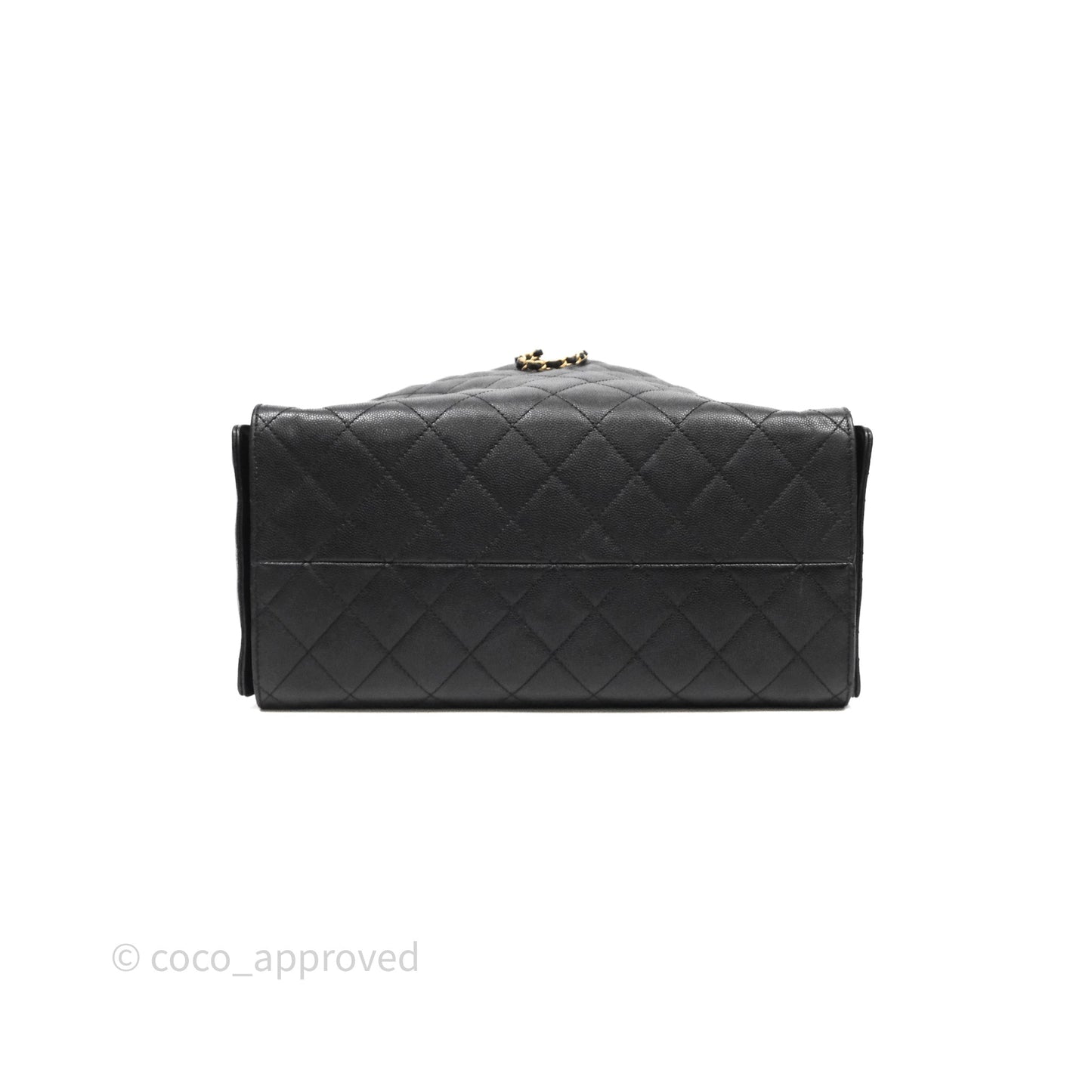 Chanel 25 Medium Black Caviar Aged Gold Hardware