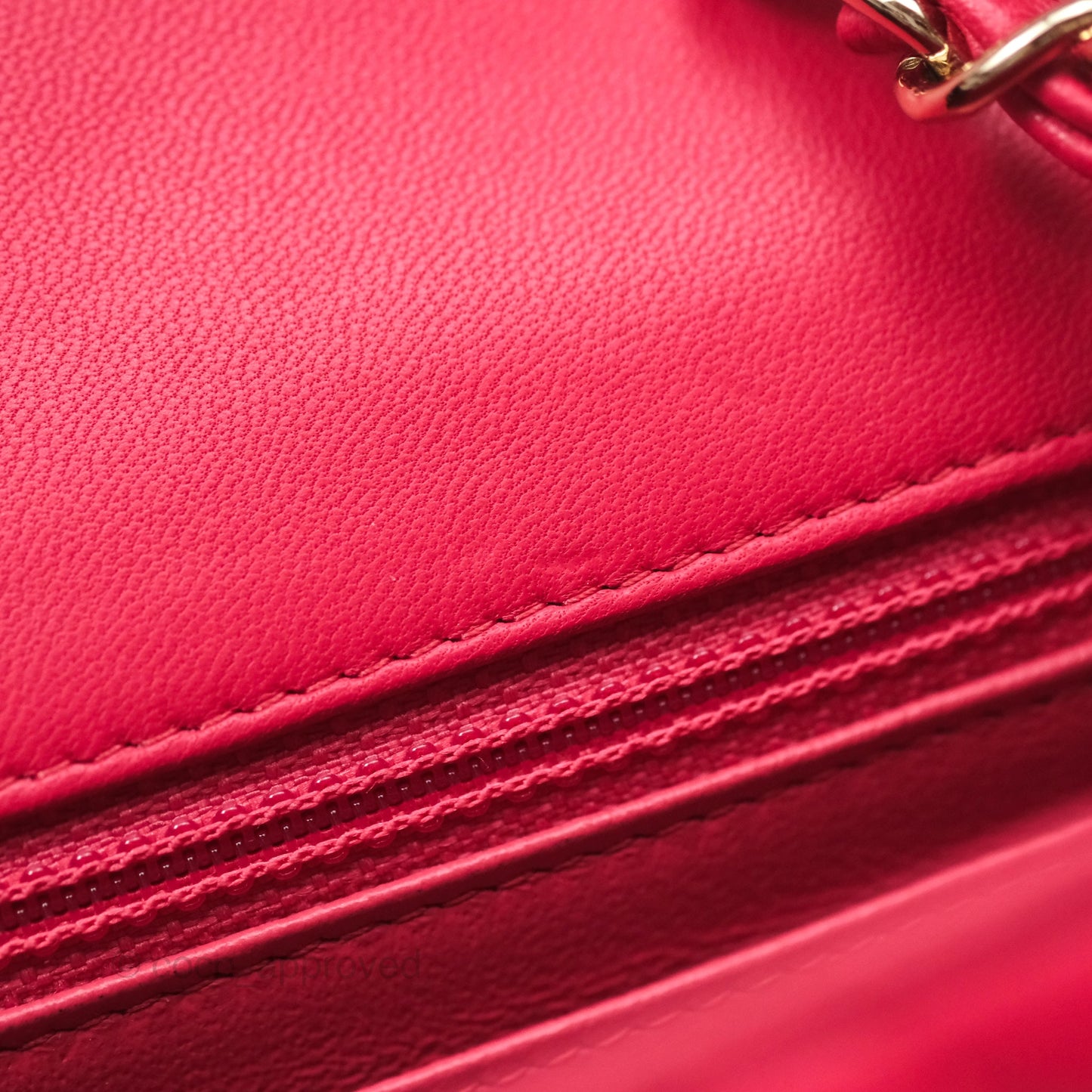 Chanel Quilted Mini Rectangular Flap Berry Red Lambskin Gold Hardware
