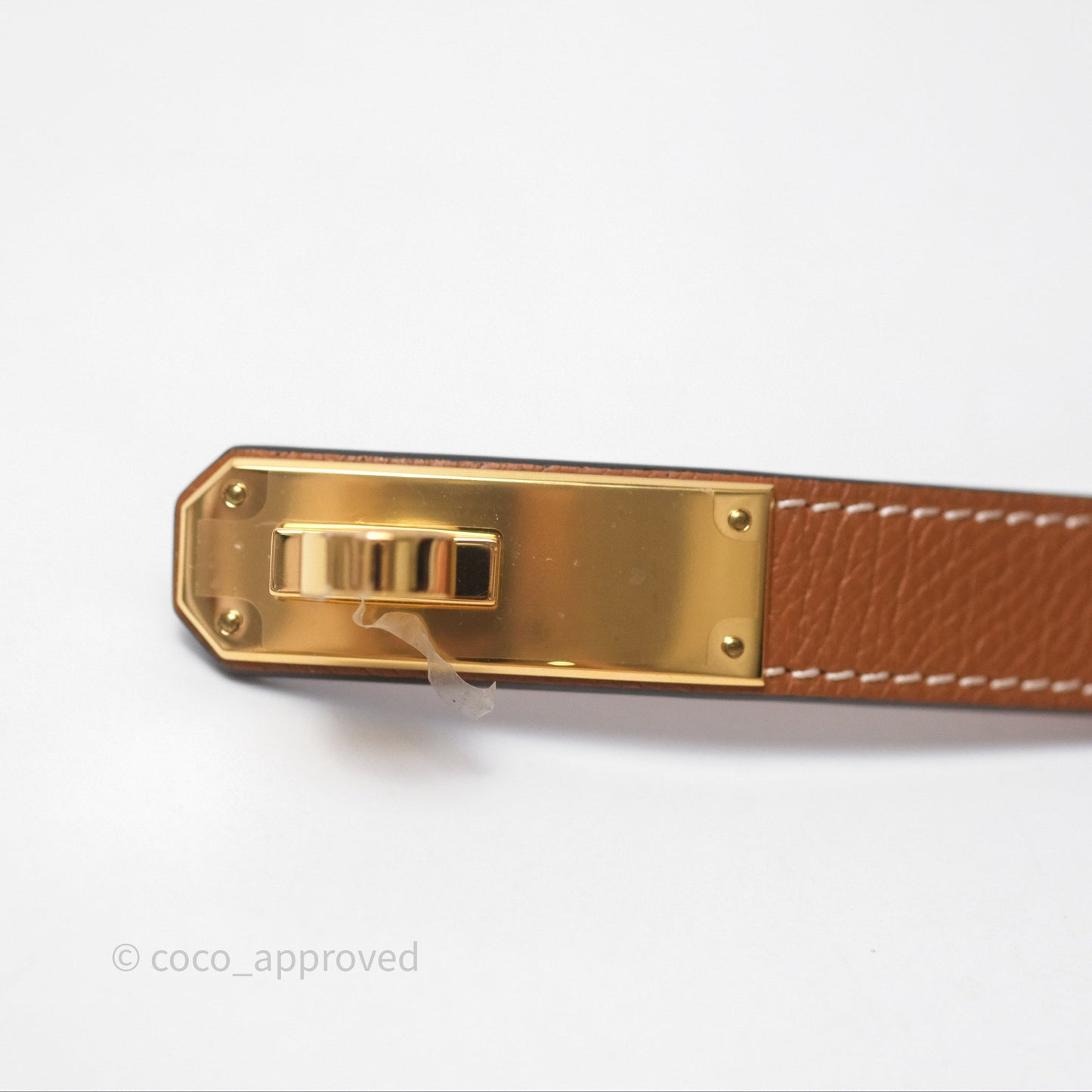 Hermès Kelly Buckle Belt Gold 37 Epsom Gold Hardware