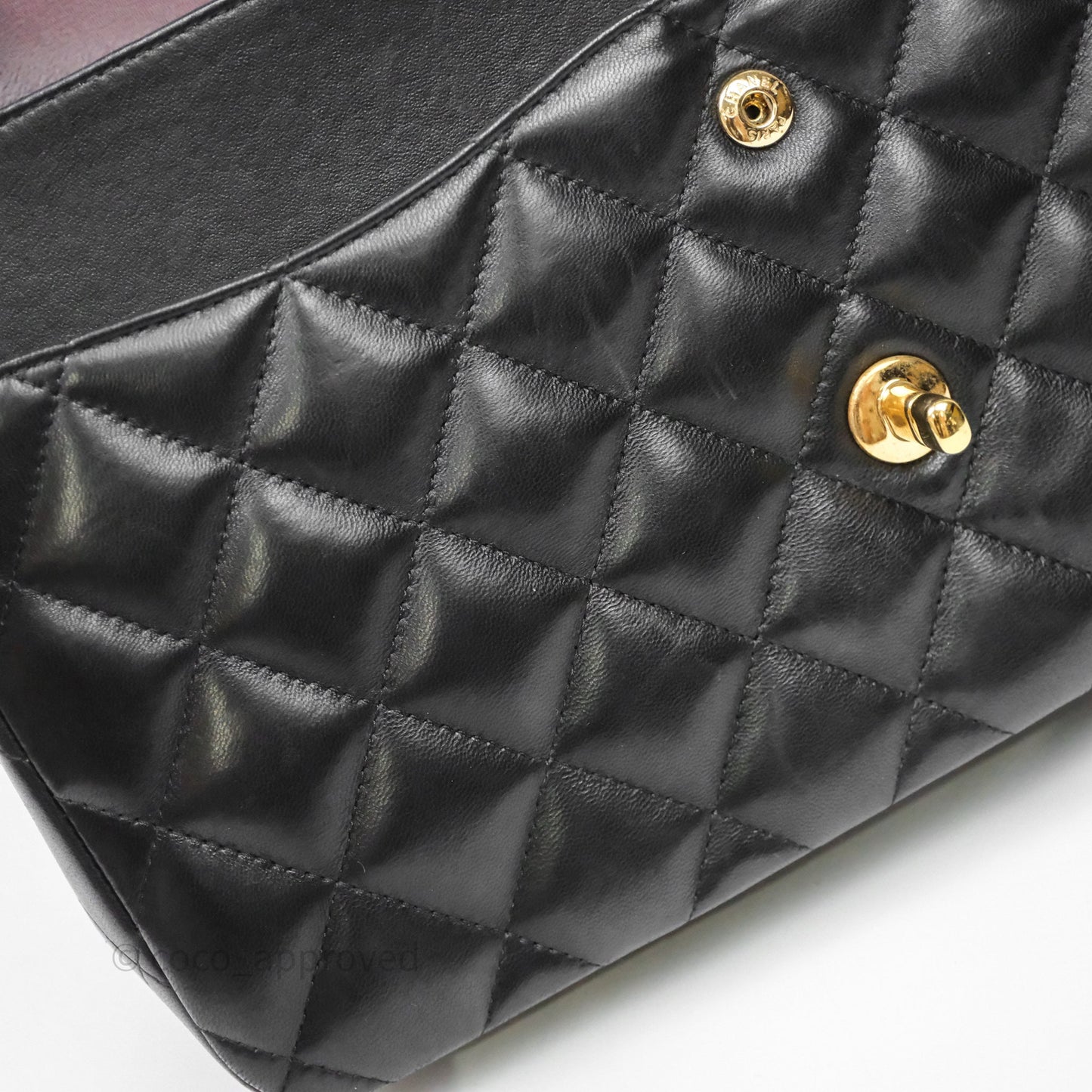 Chanel Classic Jumbo Double Flap Black Lambskin Bag Gold Hardware