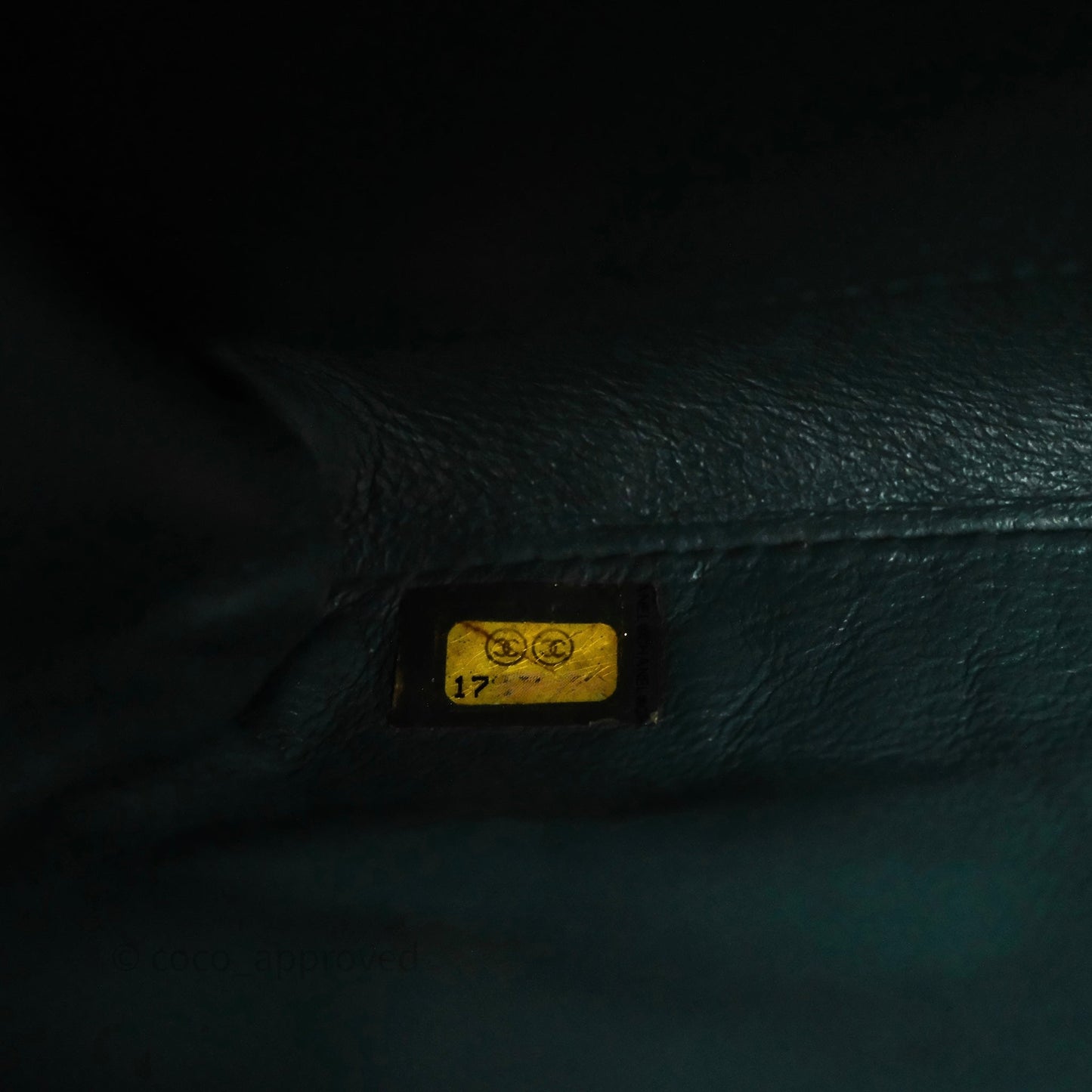 Chanel Quilted Clutch with Chain Green Caviar Gold Hardware