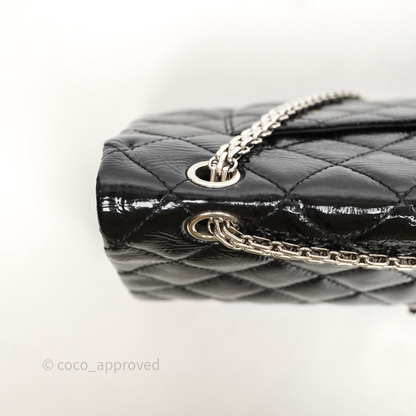 Chanel 2.55 Reissue Glazed Calfskin So Black 227 Silver Hardware