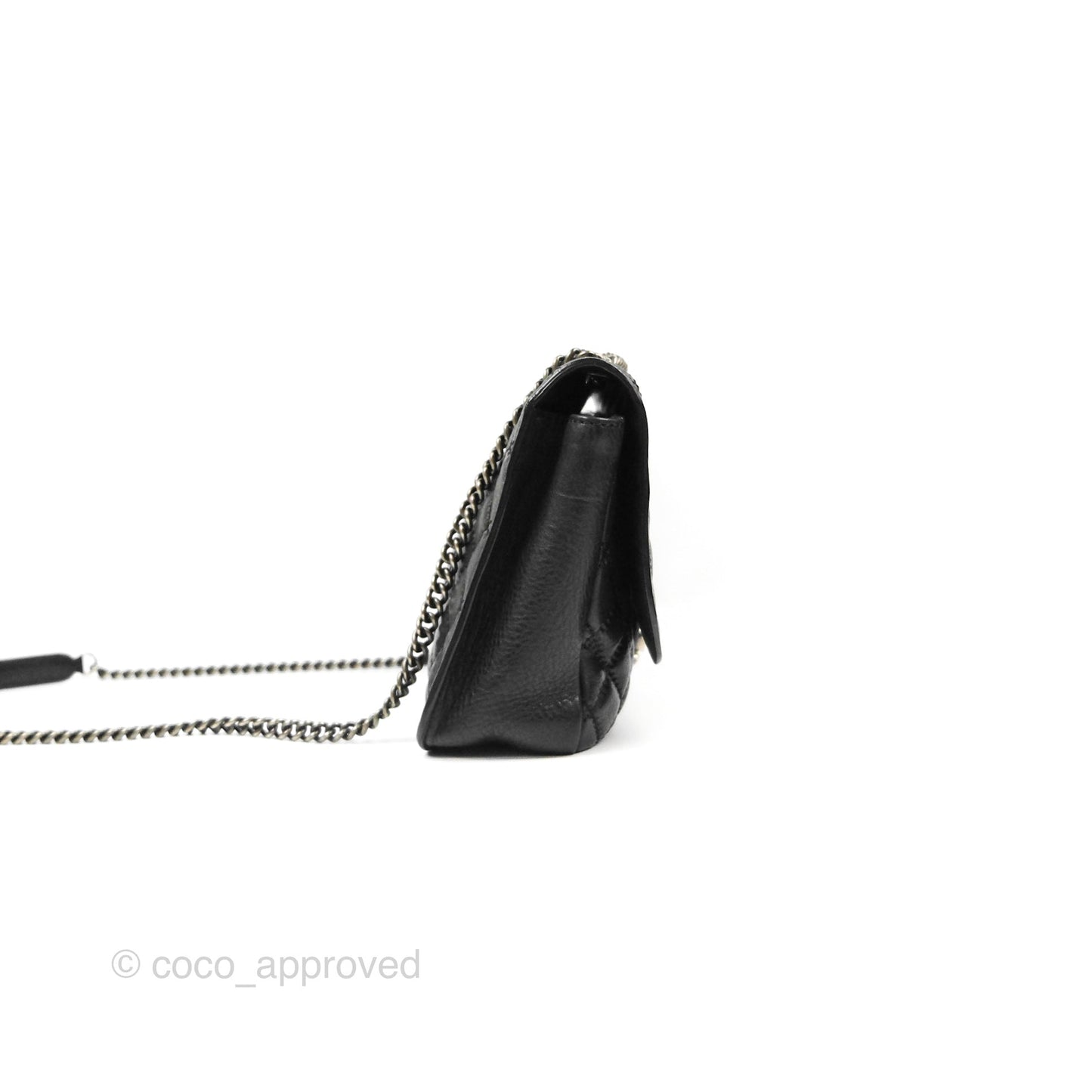 Chanel Flap Bag Quilted Black Soft Calfskin Ruthenium Hardware