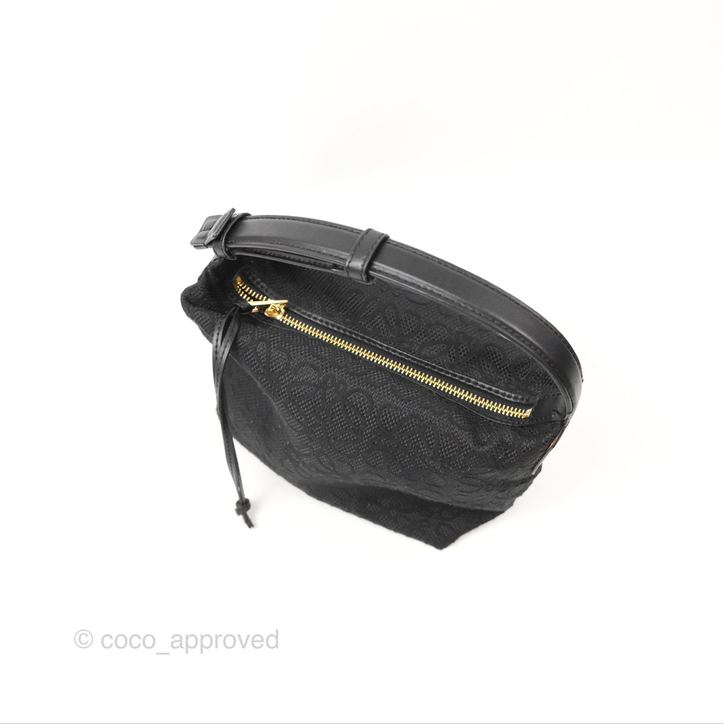 Loewe Small Cubi bag in Anagram Jacquard & Calfskin Black