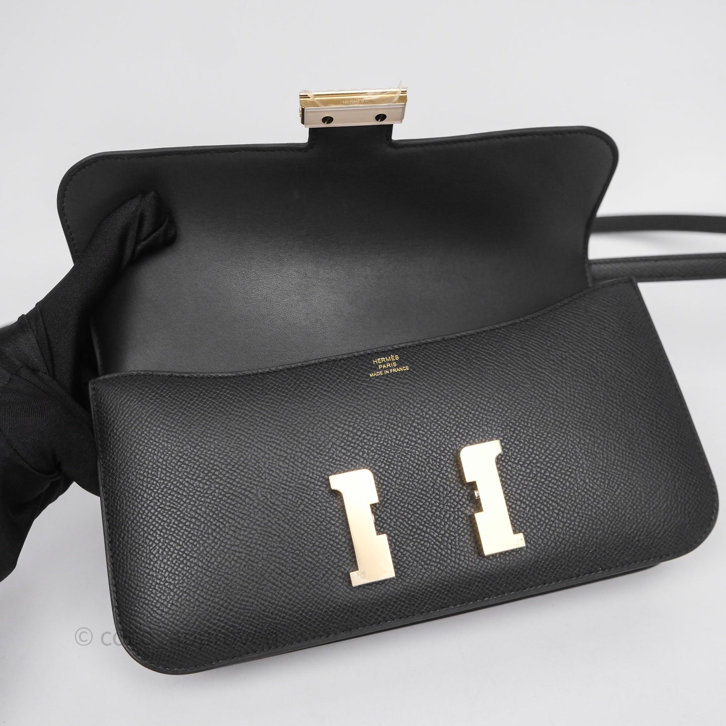 Hermès Constance Elan Plomb 8P Epsom Gold Hardware