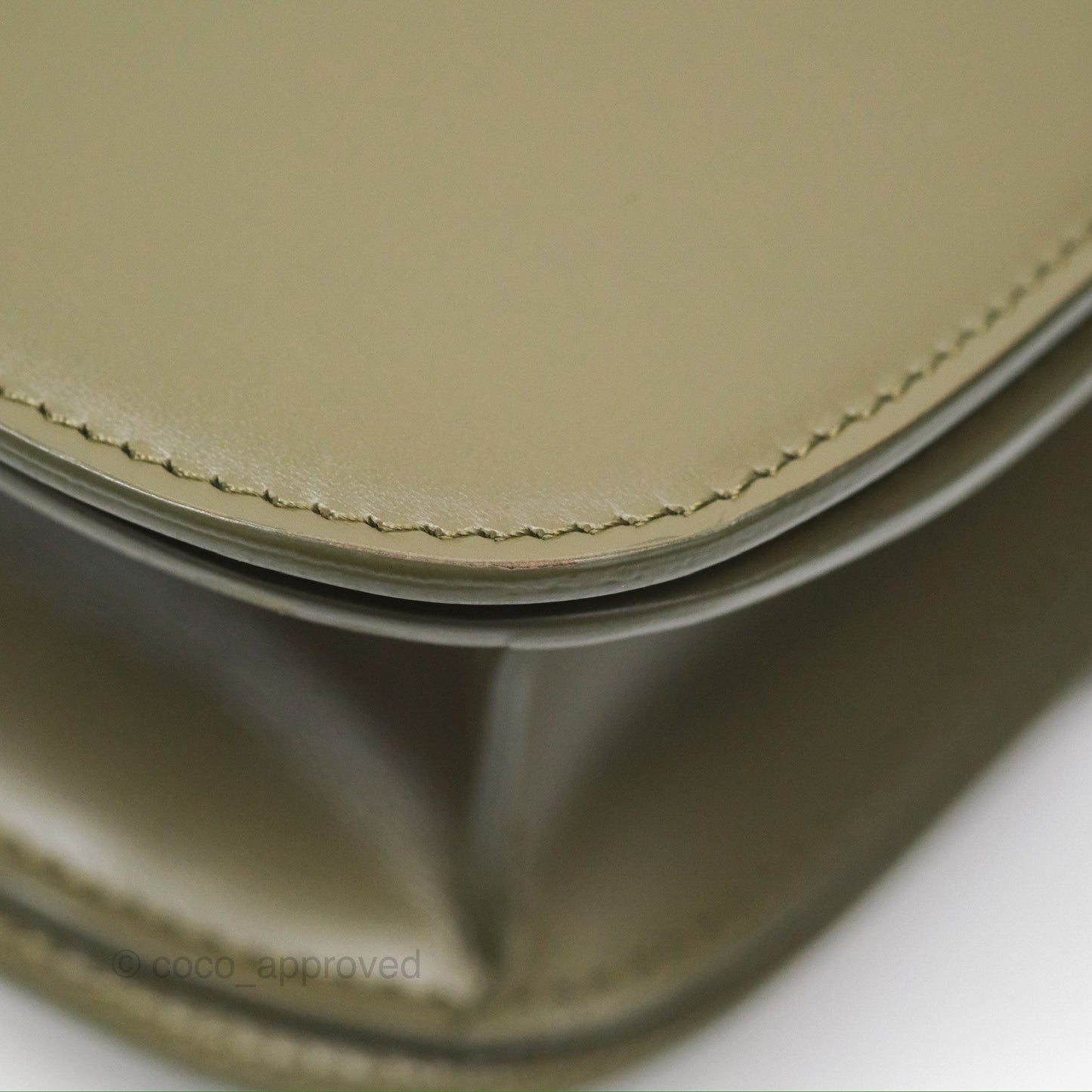 Celine Medium Classic Box Flap Dark Olive Green Box Calfskin Gold Hardware