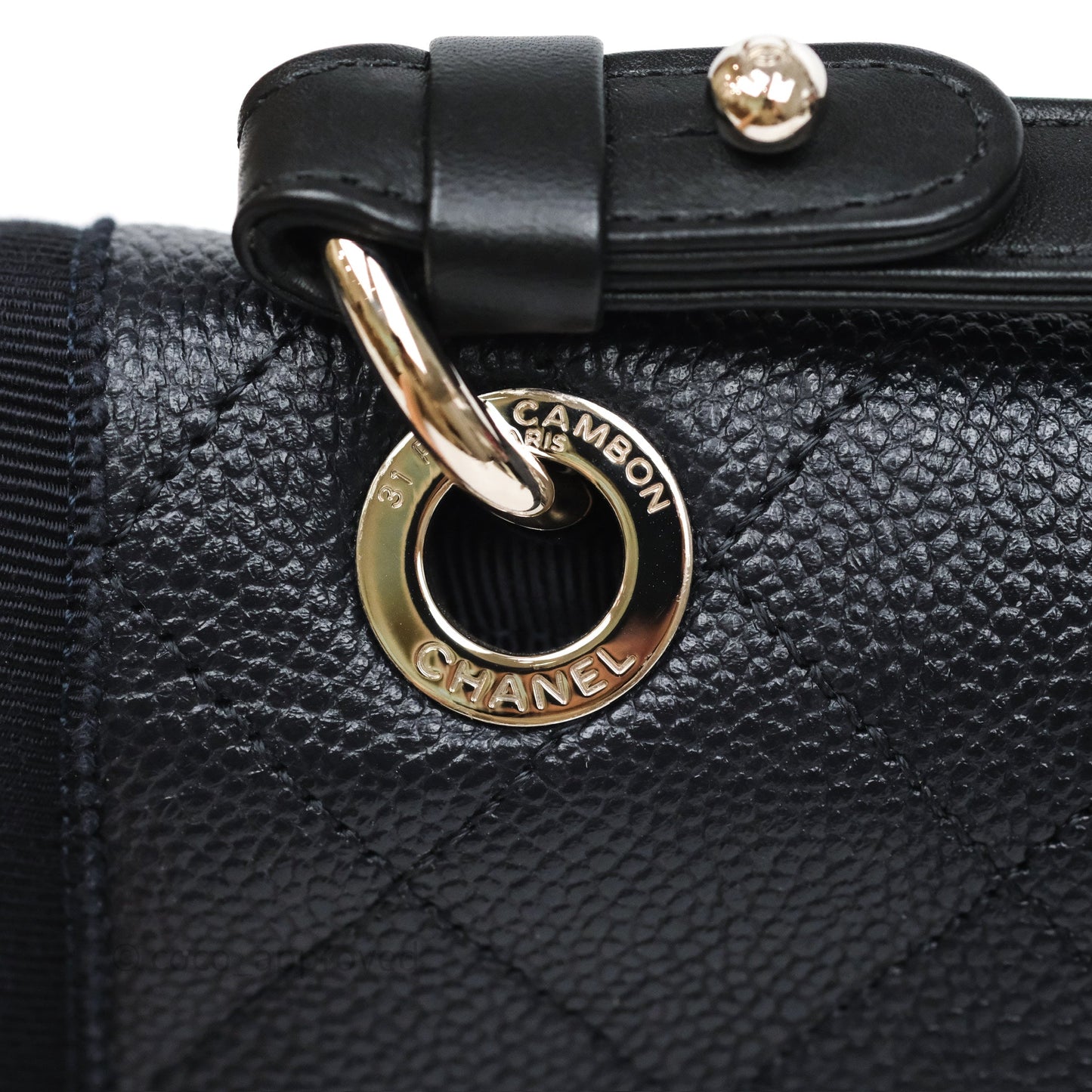 Chanel Top Handle Flap Bag Dark Navy Caviar Silver Hardware