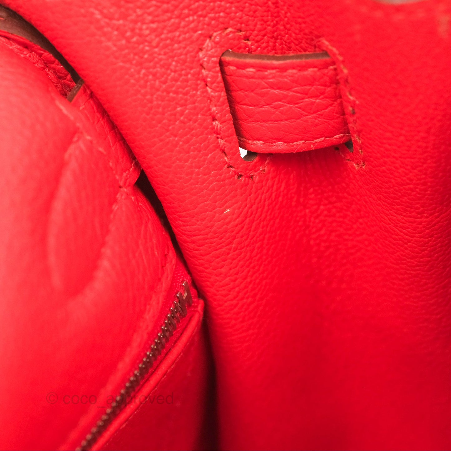 Hermès Kelly 32 Retourne Rose Jaipur Clemence Palladium Hardware