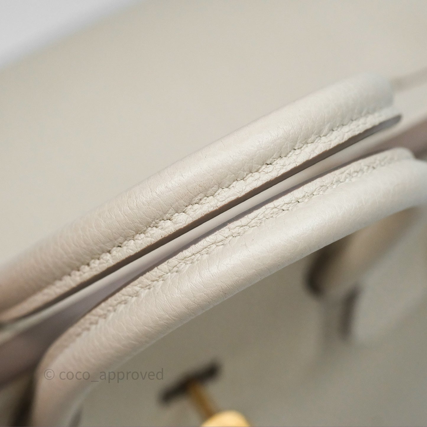 Hermès Birkin 25 Retourne Craie 10 Togo Gold Hardware