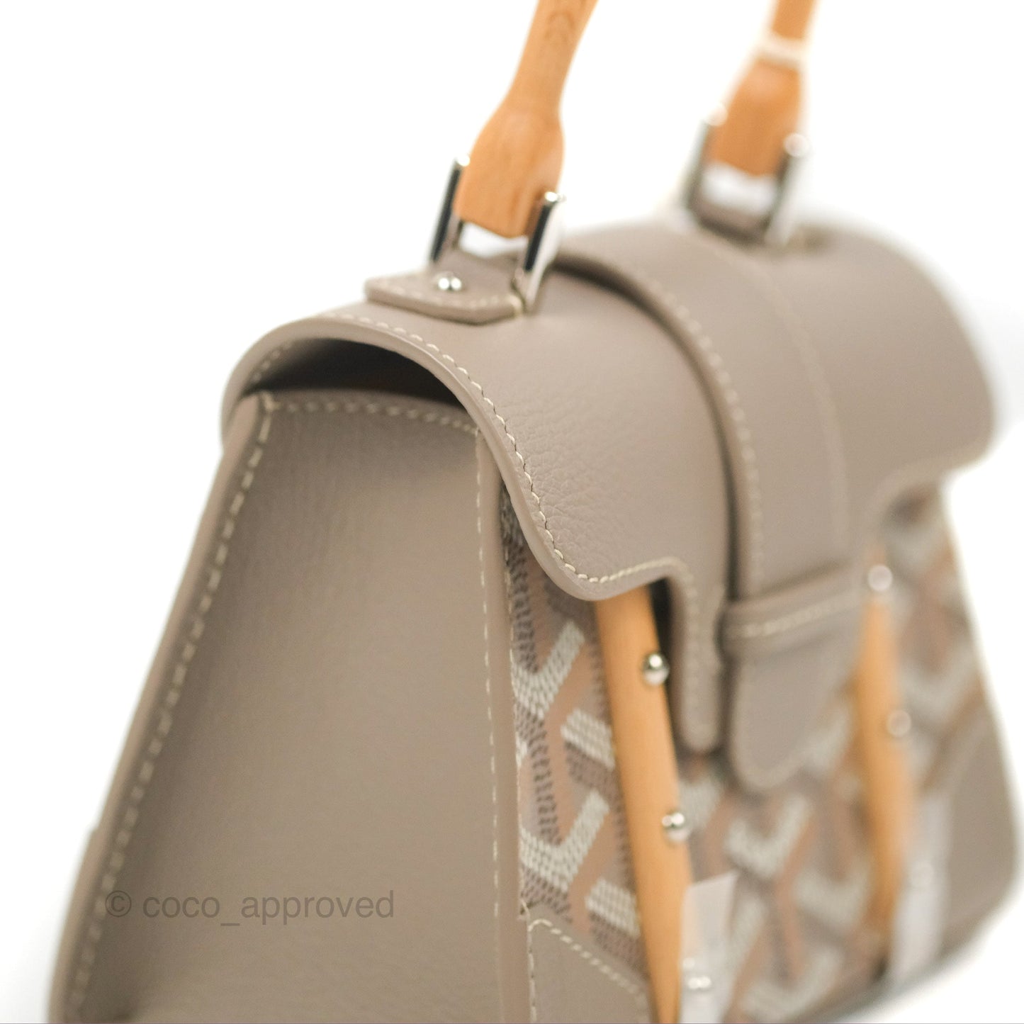 Goyard Saïgon Structuré Nano Bag Grege Silver Hardware
