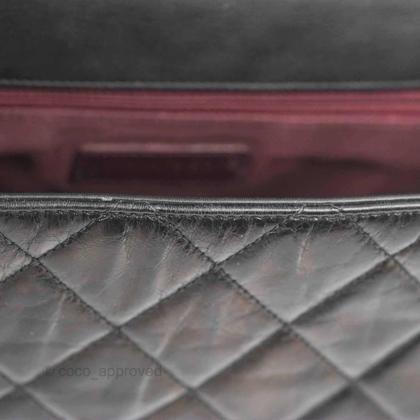 Chanel Gold Bar Top Handle Shoulder Bag Black Glazed Aged Calfskin Aged Gold Hardware