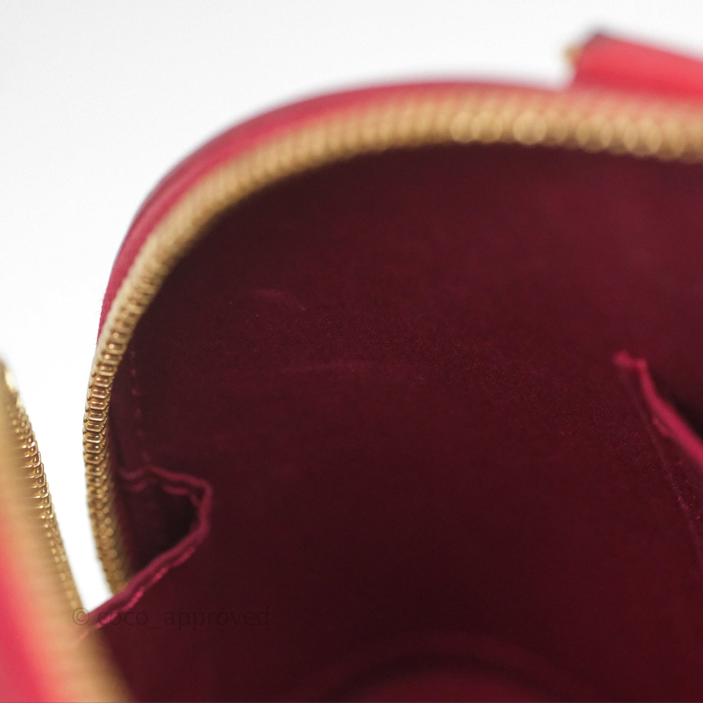 Louis Vuitton Alma BB Red Patent Gold Hardware