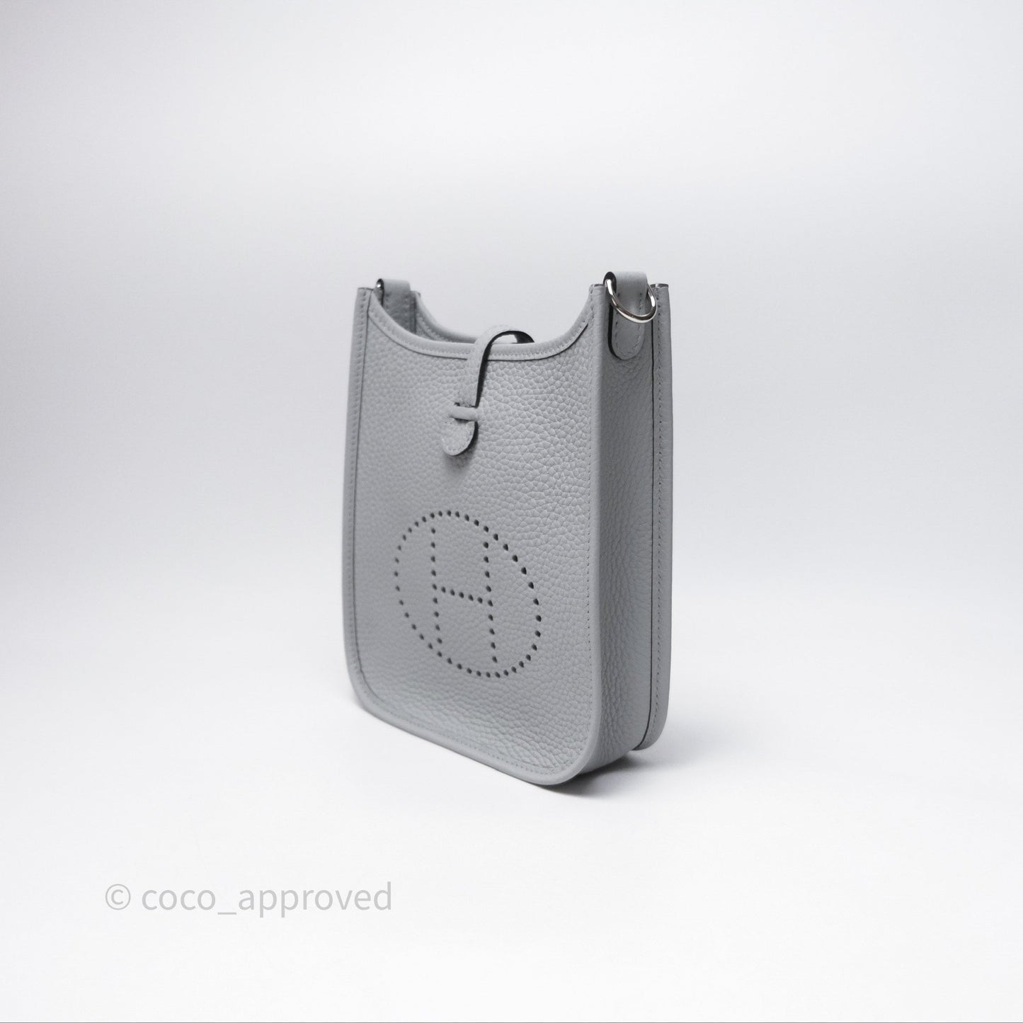 Hermès Mini Evelyne 16 Glacier 8U Clemence Palladium Hardware