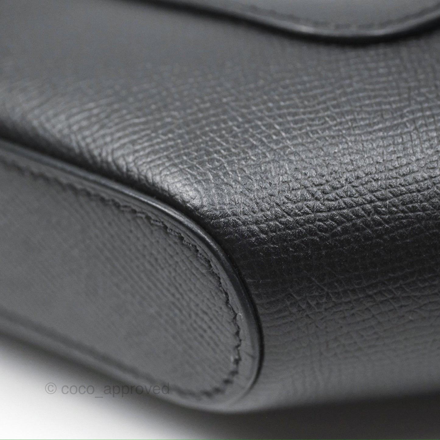 Hermes Octogone 23 Black Epsom