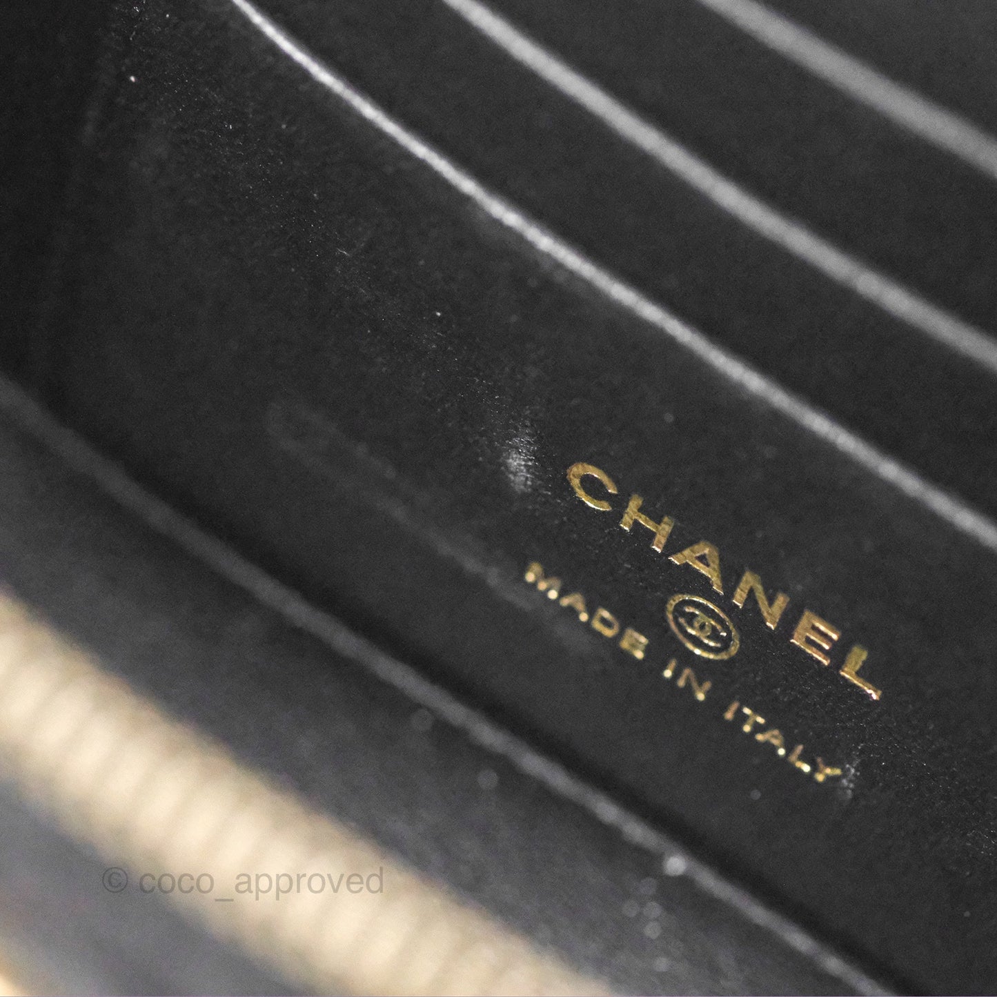 Chanel Top Handle Vanity Rectangular Black Lambskin Gold Hardware