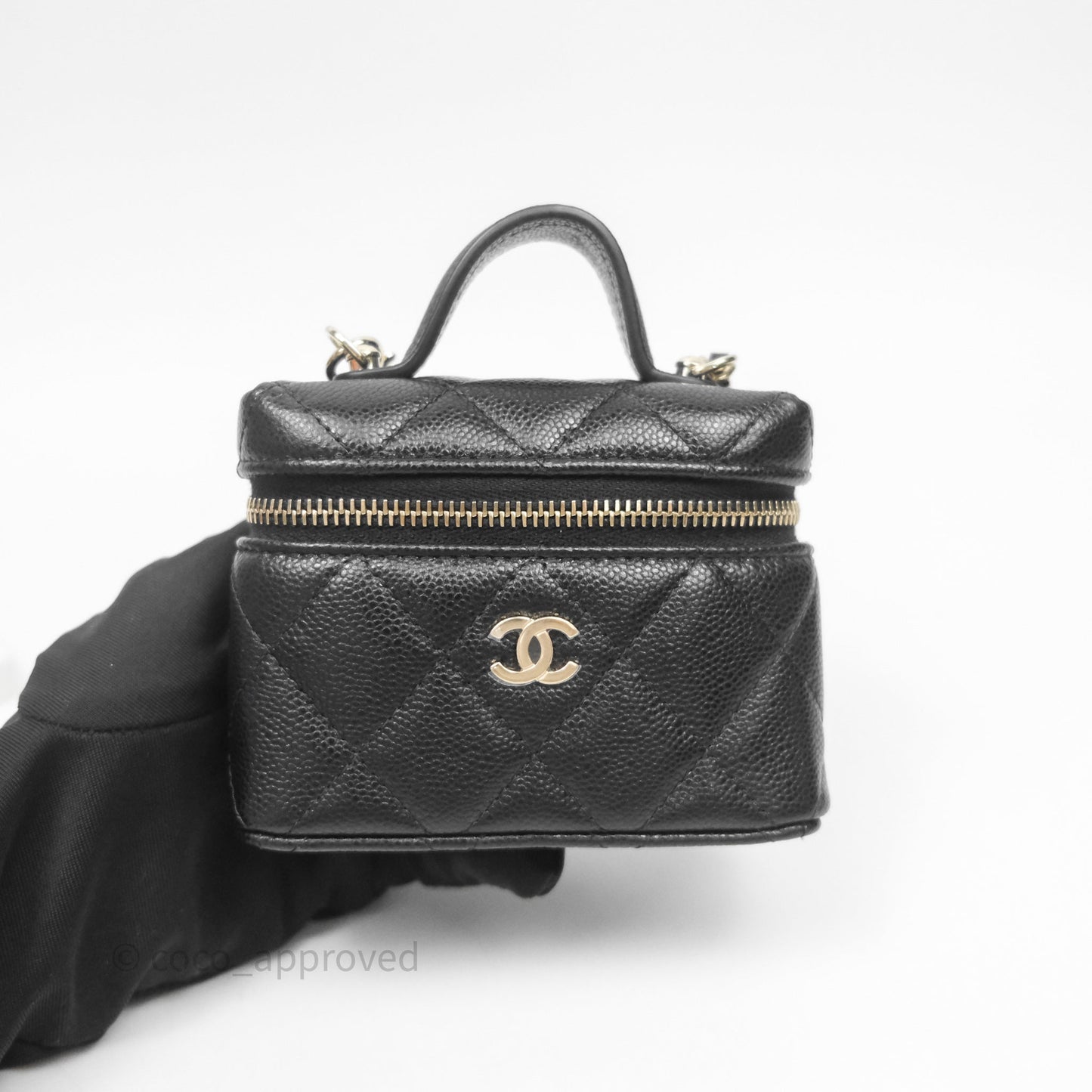 Chanel Classic Black Caviar Mini Bag Charm
