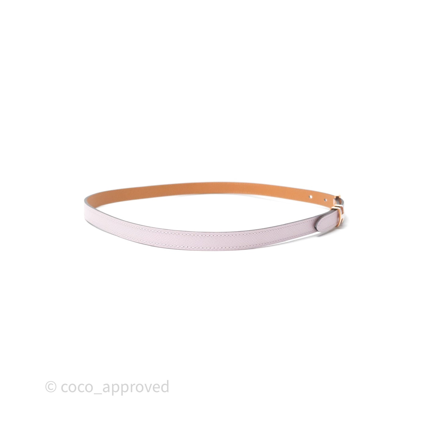 Hermès Pop H 15 Belt Epsom Mauve Pale Rose Gold Hardware