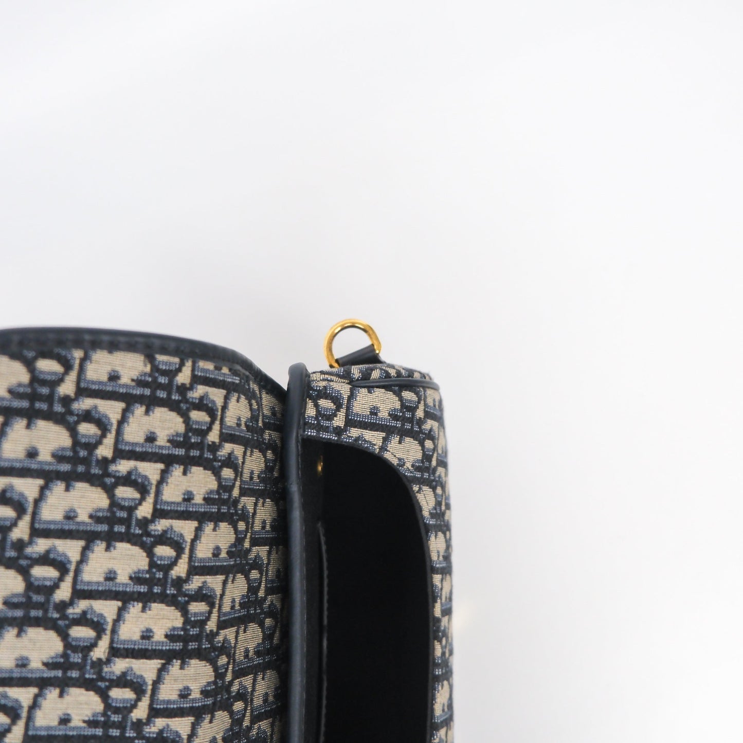 Christian Dior Medium Bobby Bag Blue Oblique Jacquard Canvas