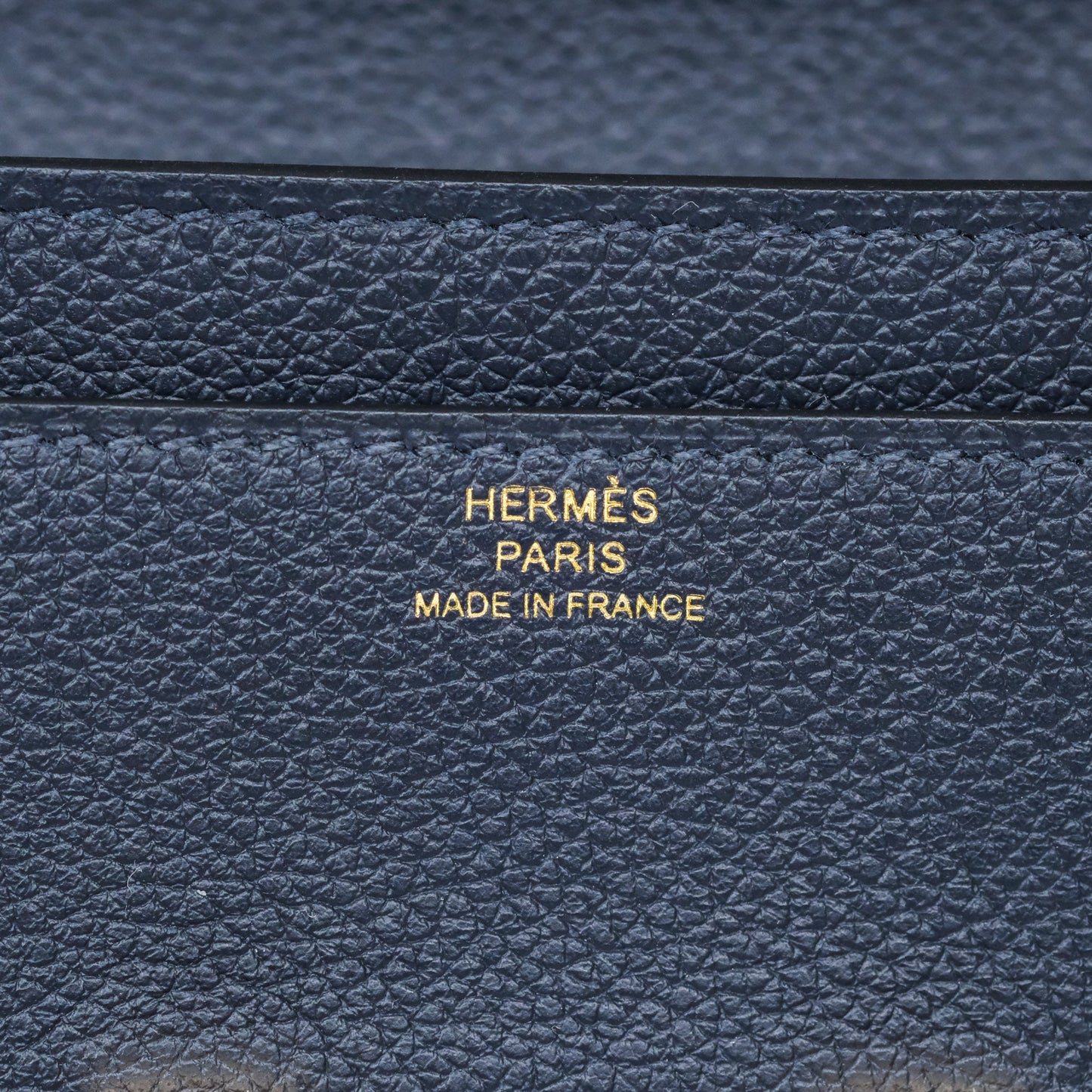 Hermès Constance Long To Go Wallet Blue Nuit 2Z Evercolor Gold Hardware