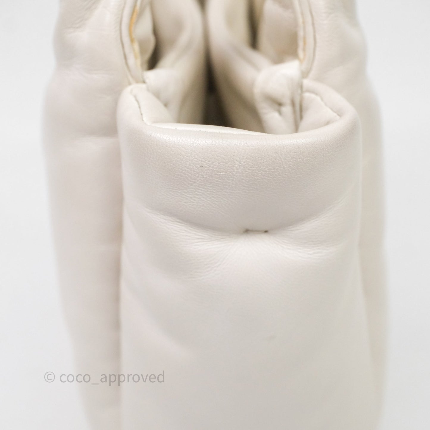 Prada Soft Tote Bag Ivory Silver Hardware