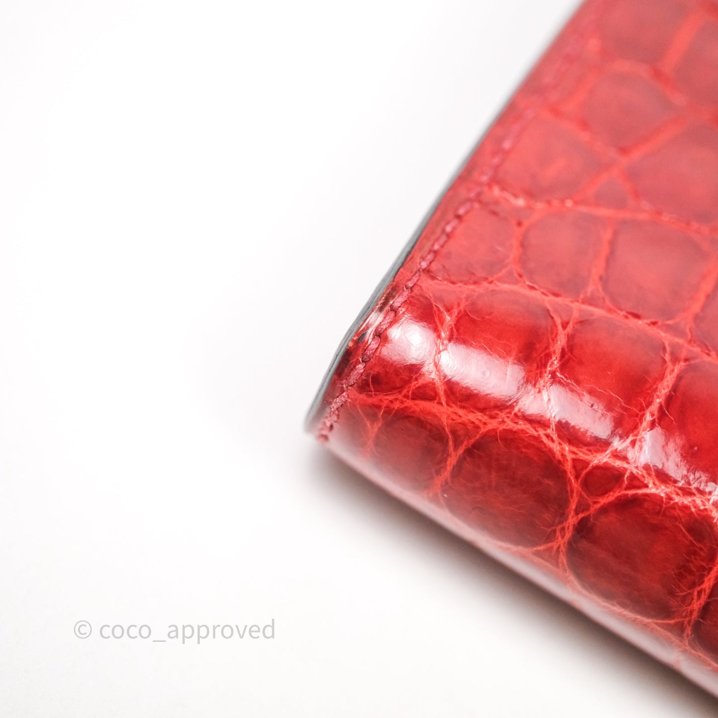Hermes Kelly Cut Rouge H Shiny Niloticus Crocodile Gold Hardware