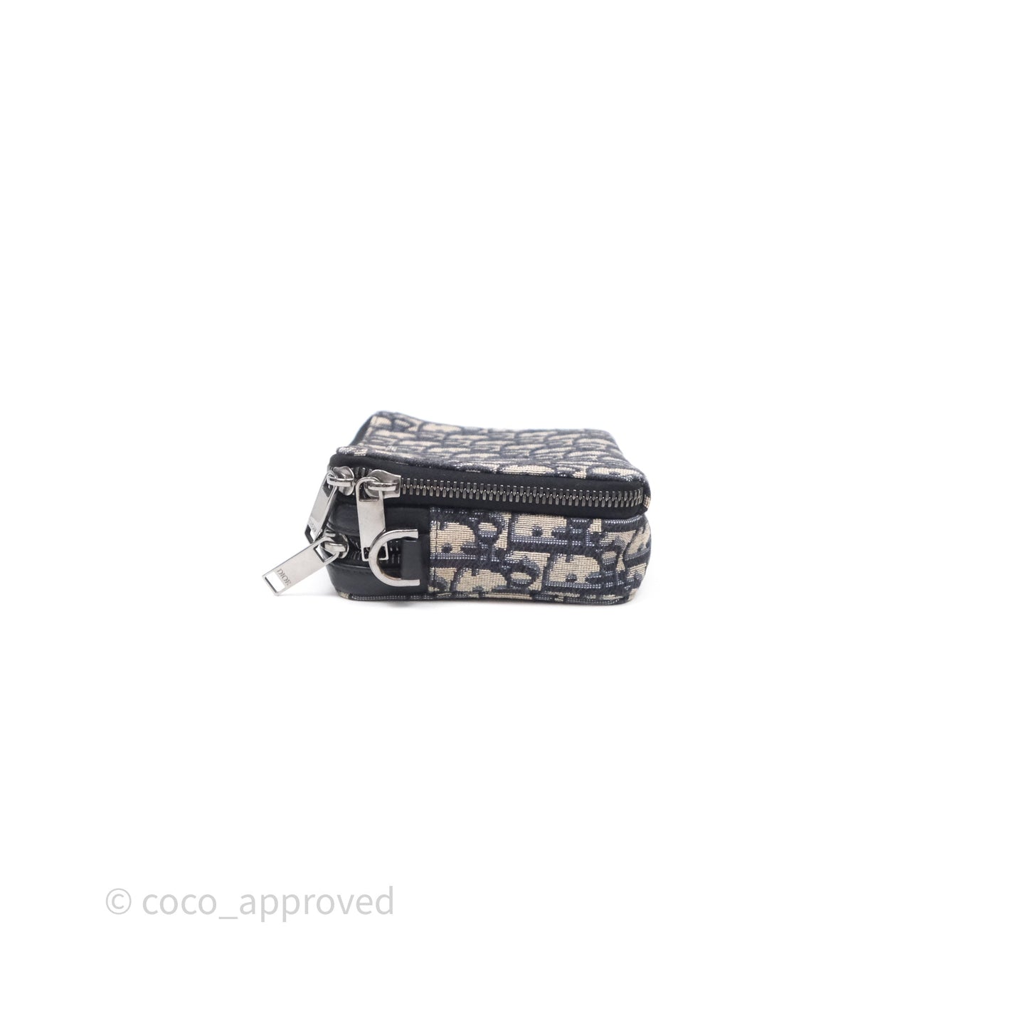 Dior Men's Crossbody Pouch Bag Blue Oblique Canvas