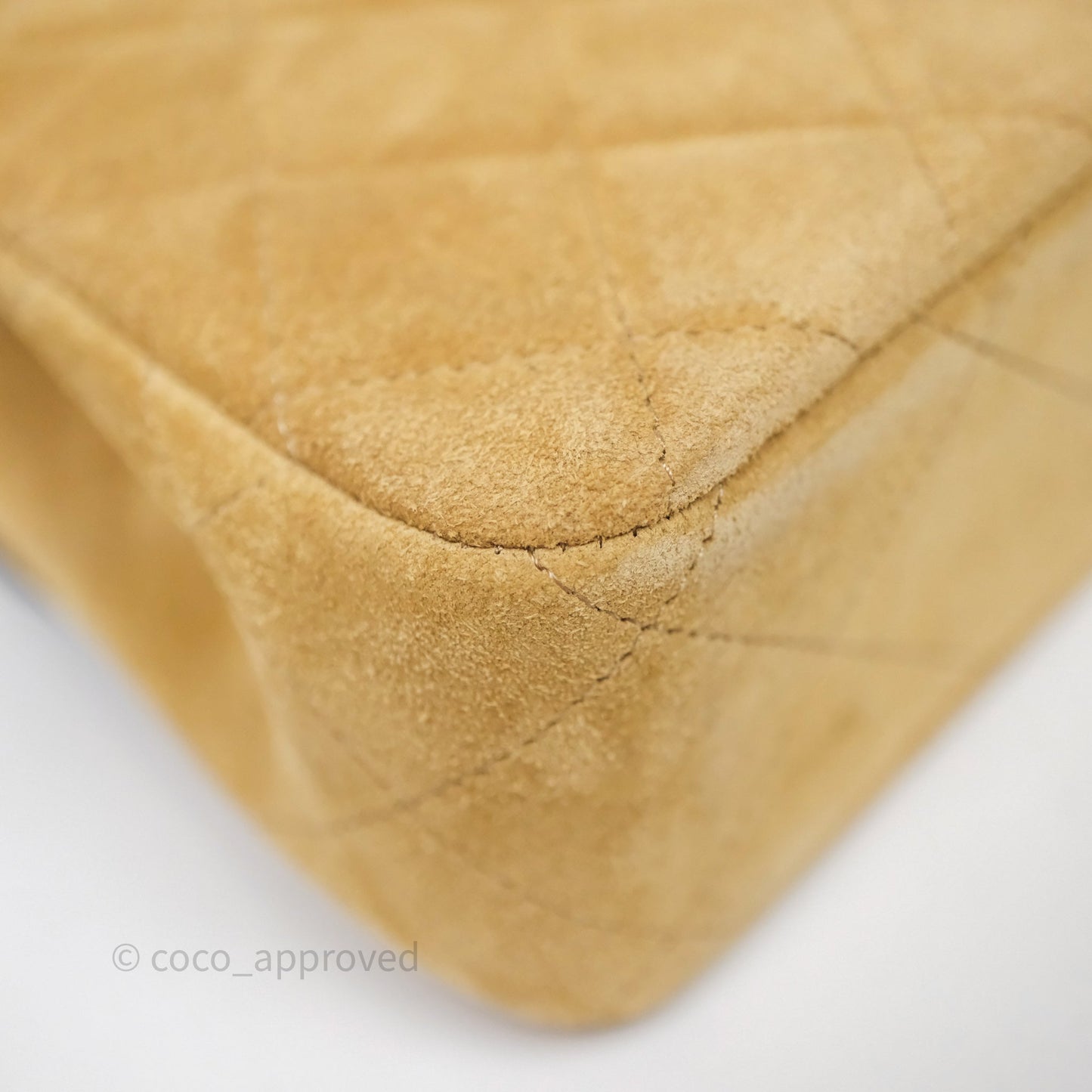 Chanel Mini Flap Bag Camel Suede/ Black Lambskin Gold Hardware